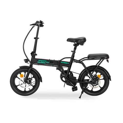 HITWAY E-Bike, Elektrofahrrad 16" Klapprad E-Bike Cityräder Faltbar 250W