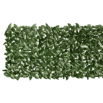 vidaXL Balkonsichtschutz Balkon-Sichtschutz mit Dunkelgrünen Blättern 200x75 cm (1-St)