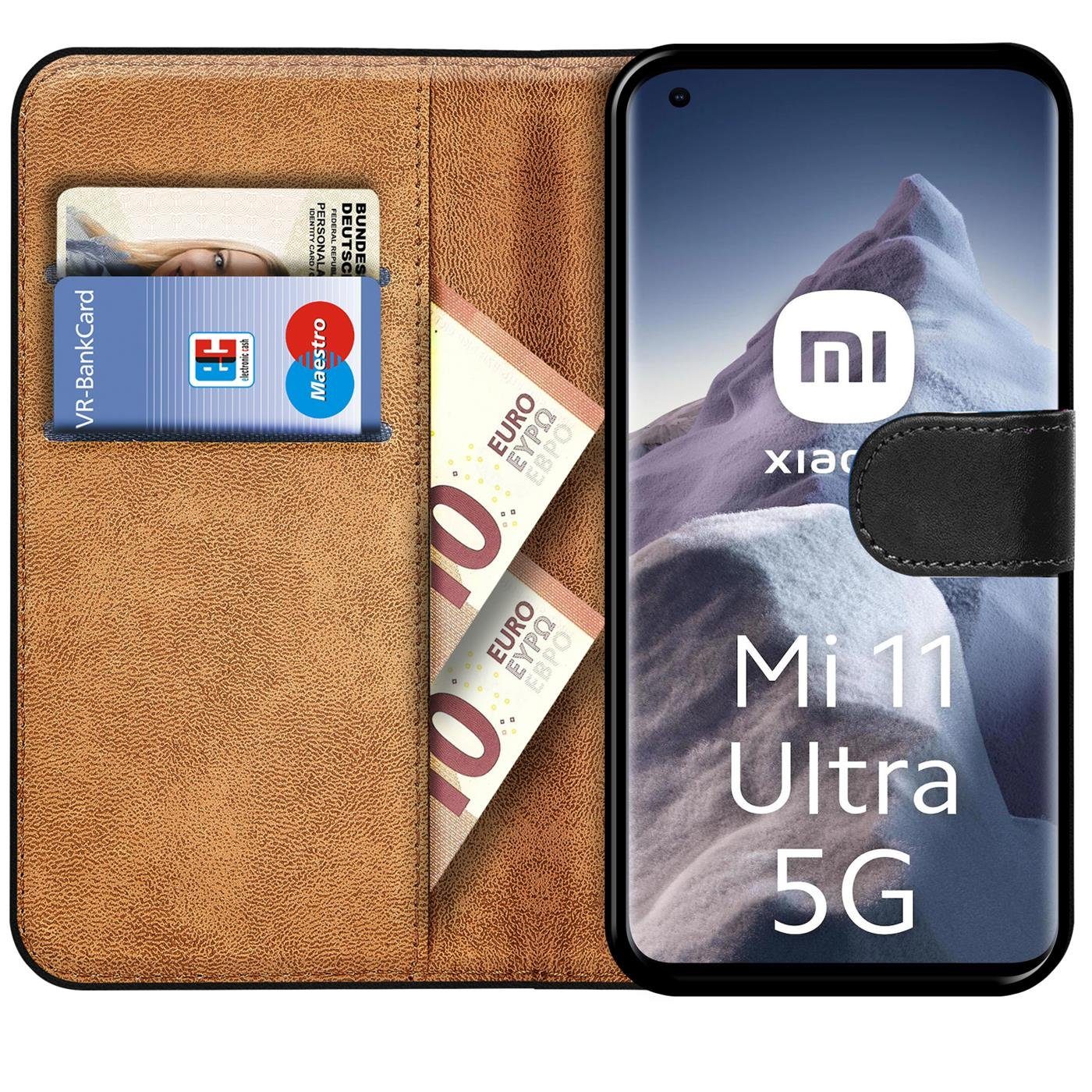CoolGadget Handyhülle Wallet Klapp Tasche Book Case für Xiaomi Mi 11 Ultra 6,81 Zoll, Hülle Klapphülle Flip Cover Etui Schutzhülle