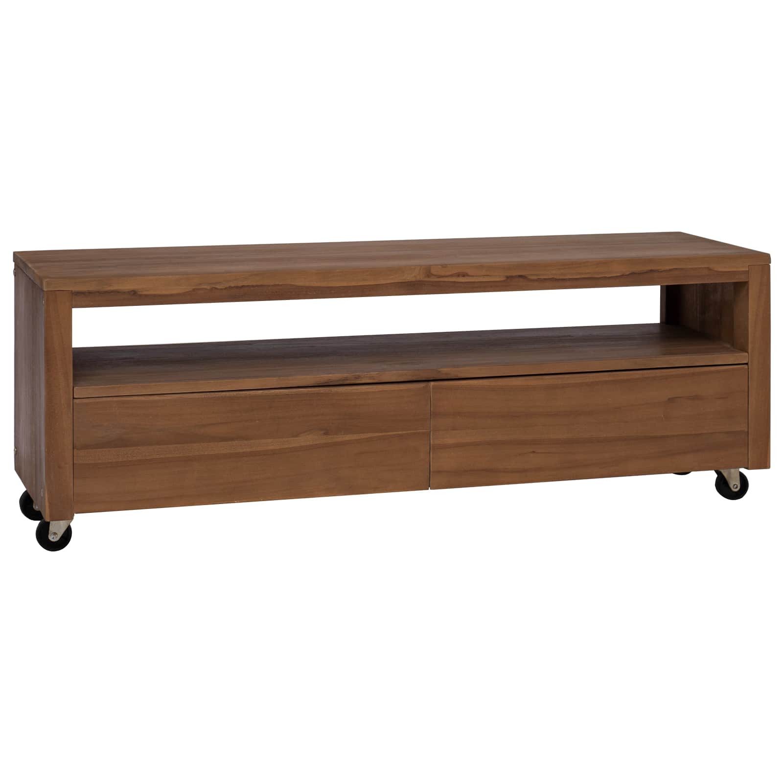vidaXL TV-Schrank TV-Schrank 110 x 30 x 40 cm Natur Massivholz (1-St)