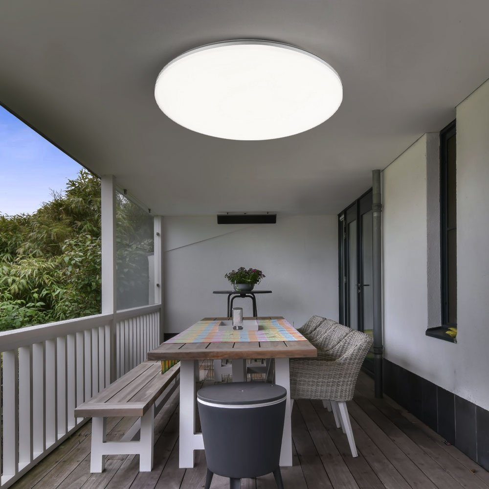 Globo Lampe Leuchtmittel Balkon LED Decken Leuchte Terrassen Garten inklusive, Außen Warmweiß, Beleuchtung Außen-Deckenleuchte,