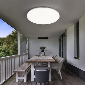 Globo Außen-Deckenleuchte, Leuchtmittel inklusive, Warmweiß, LED Außen Decken Leuchte Garten Balkon Lampe Terrassen Beleuchtung