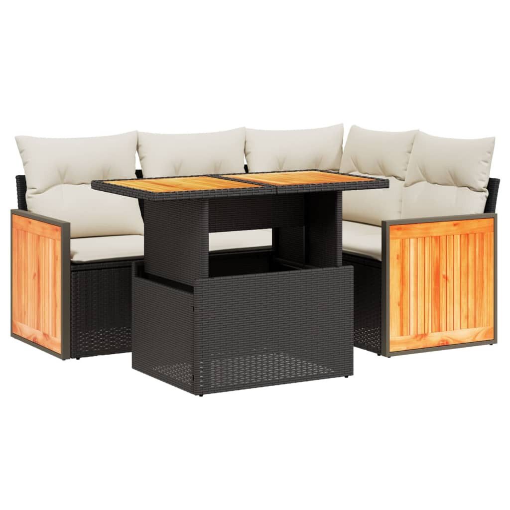 vidaXL Gartenlounge-Set 5-tlg. Garten-Sofagarnitur mit Kissen günstig online kaufen