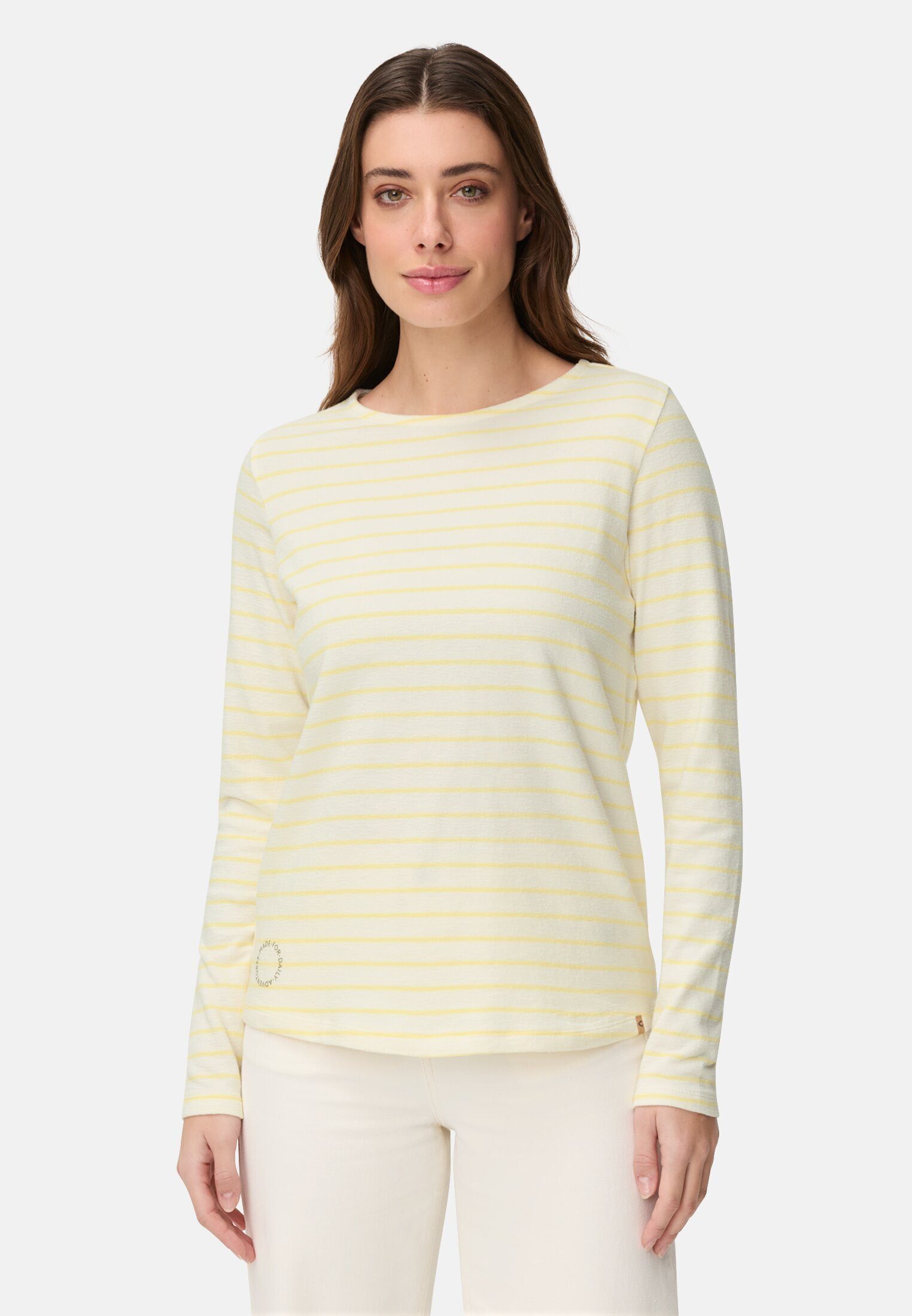camel active Langarmshirt aus reiner Baumwolle Langarm