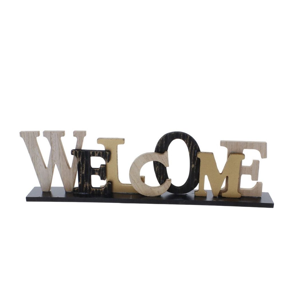 MICA Dekofigur Holz-Schriftzug - Welcome - ca. 40 x 5 x 11 cm günstig online kaufen
