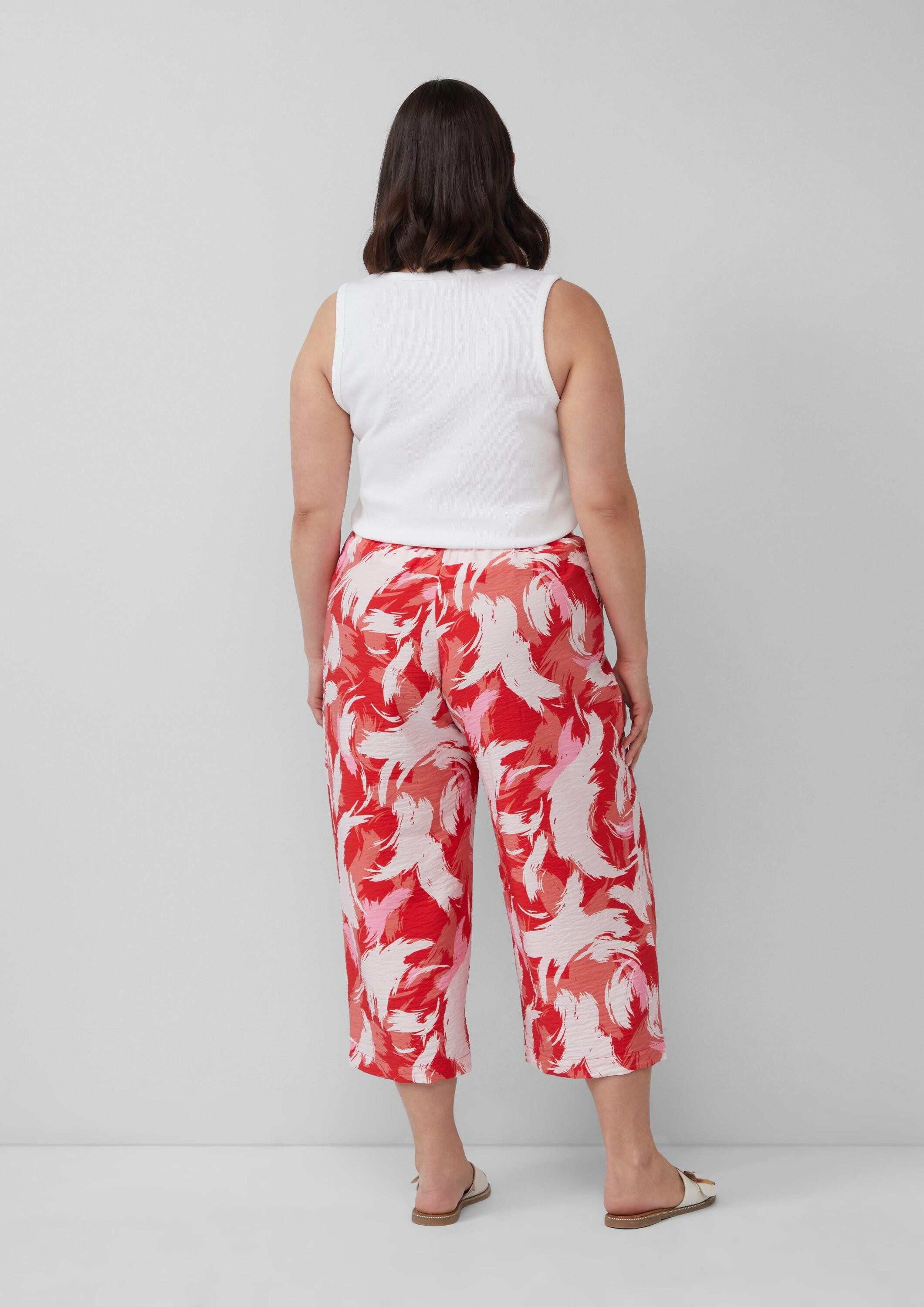 s.Oliver Culotte Hose Strukturierte Culotte aus Viskosemix