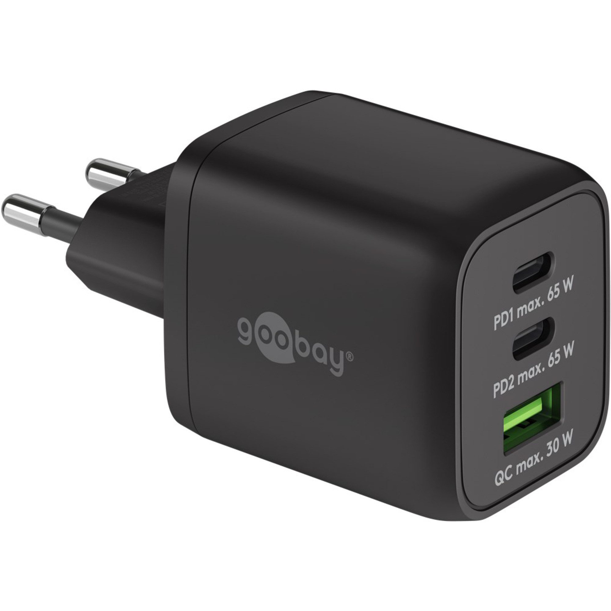 goobay USB-C Schnellladegerät Nano, PD, GaN, 65 Netzteil