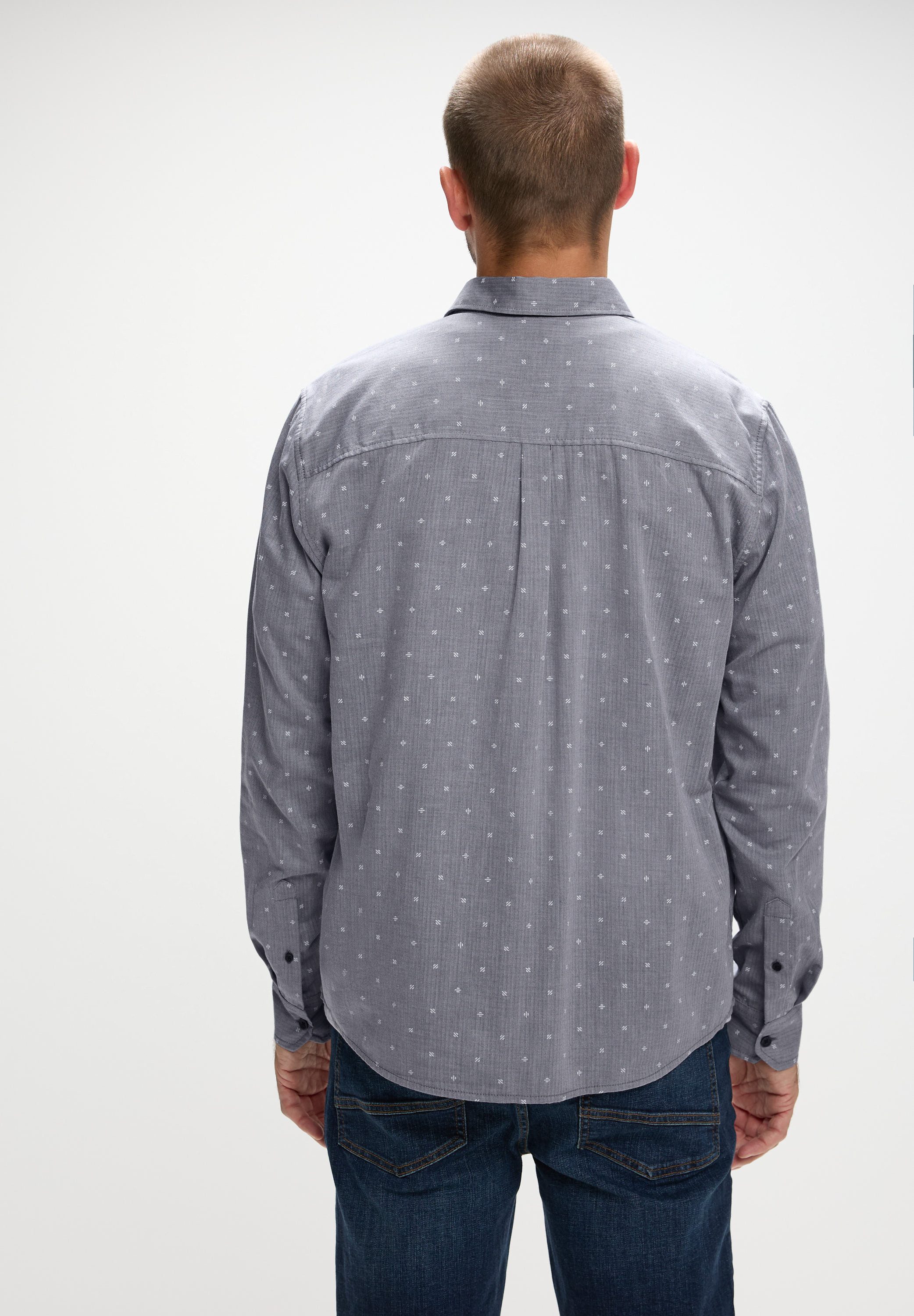 STREET ONE MEN Langarmhemd mit grafischem günstig online kaufen