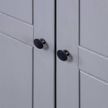 vidaXL Kleiderschrank Kleiderschrank Grau 80x50x171,5 cm Kiefernholz Panama (1-St)