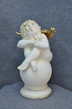 JVmoebel Skulptur Figur Skulptur Ein großer, schläfriger Engel 61cm Weiß Design PG0631