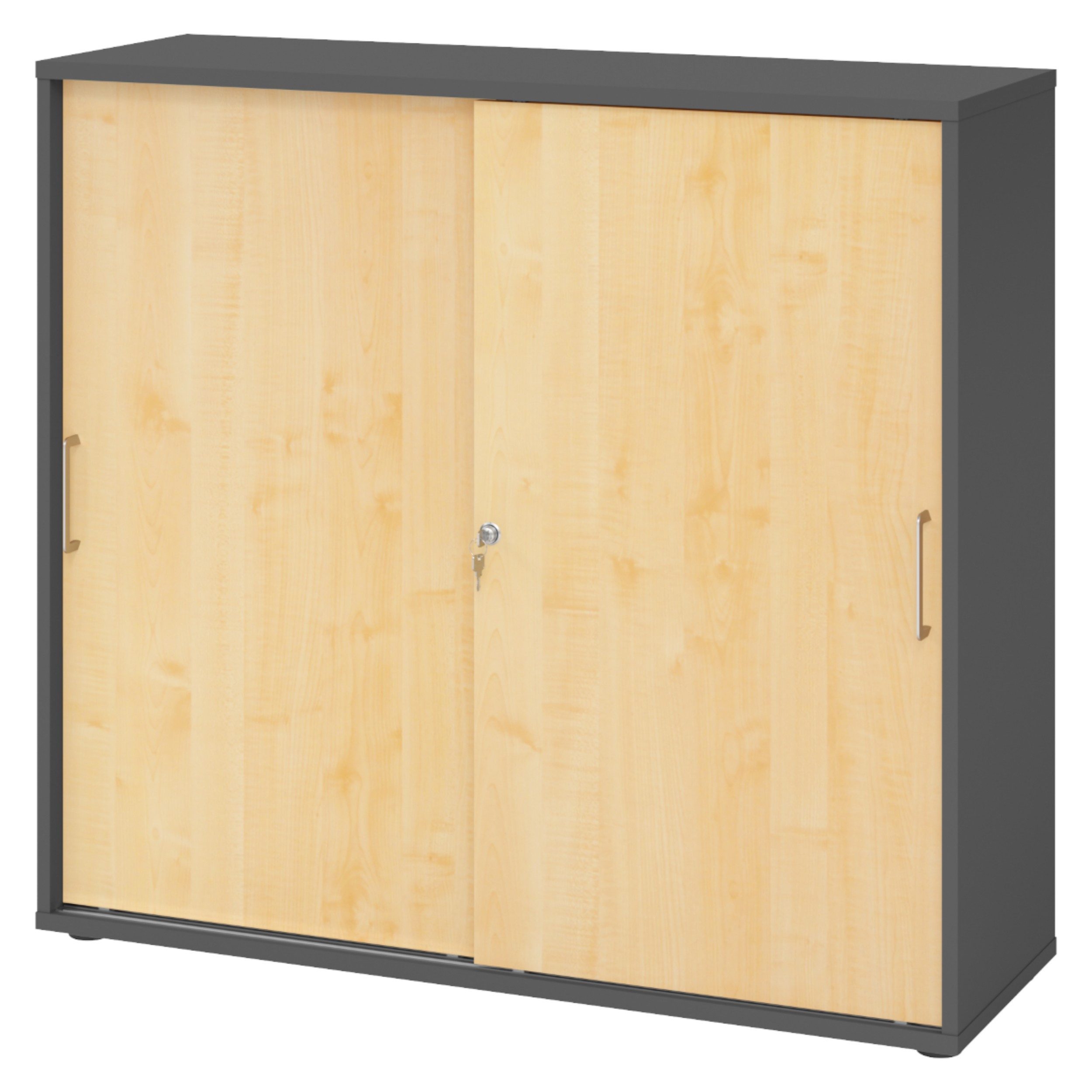 bümö Aktenschrank office Schiebetürenschrank Dekor: Graphit/Ahorn günstig online kaufen