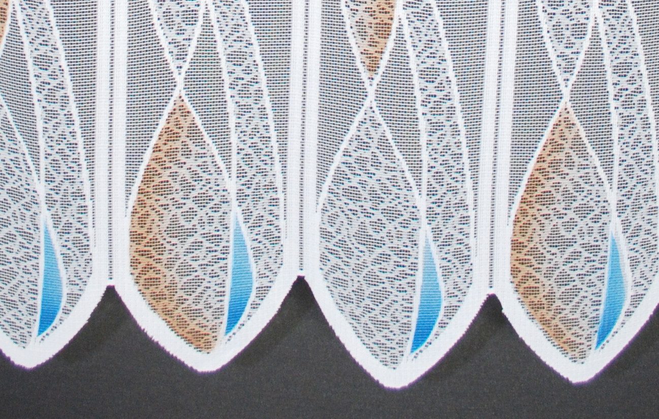 Gardinen Kranzusch Scheibengardine mit Welle (1 St), Stangendurchzug, transparent, Stablöcher,transparent,verschiedene Höhen, Breiten