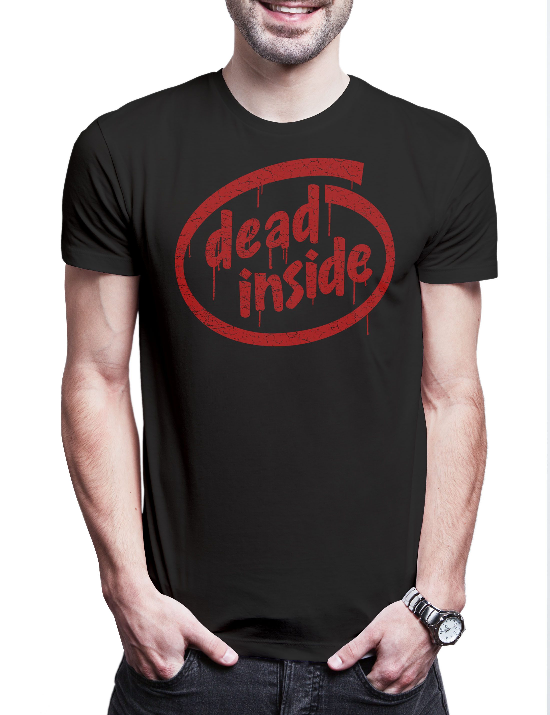 Urban Backwoods Print-Shirt Dead Inside Herren T-Shirt Horror Zombie Death Zombies Gothic Goth (1-tlg) Halloween Costume Slasher Undead