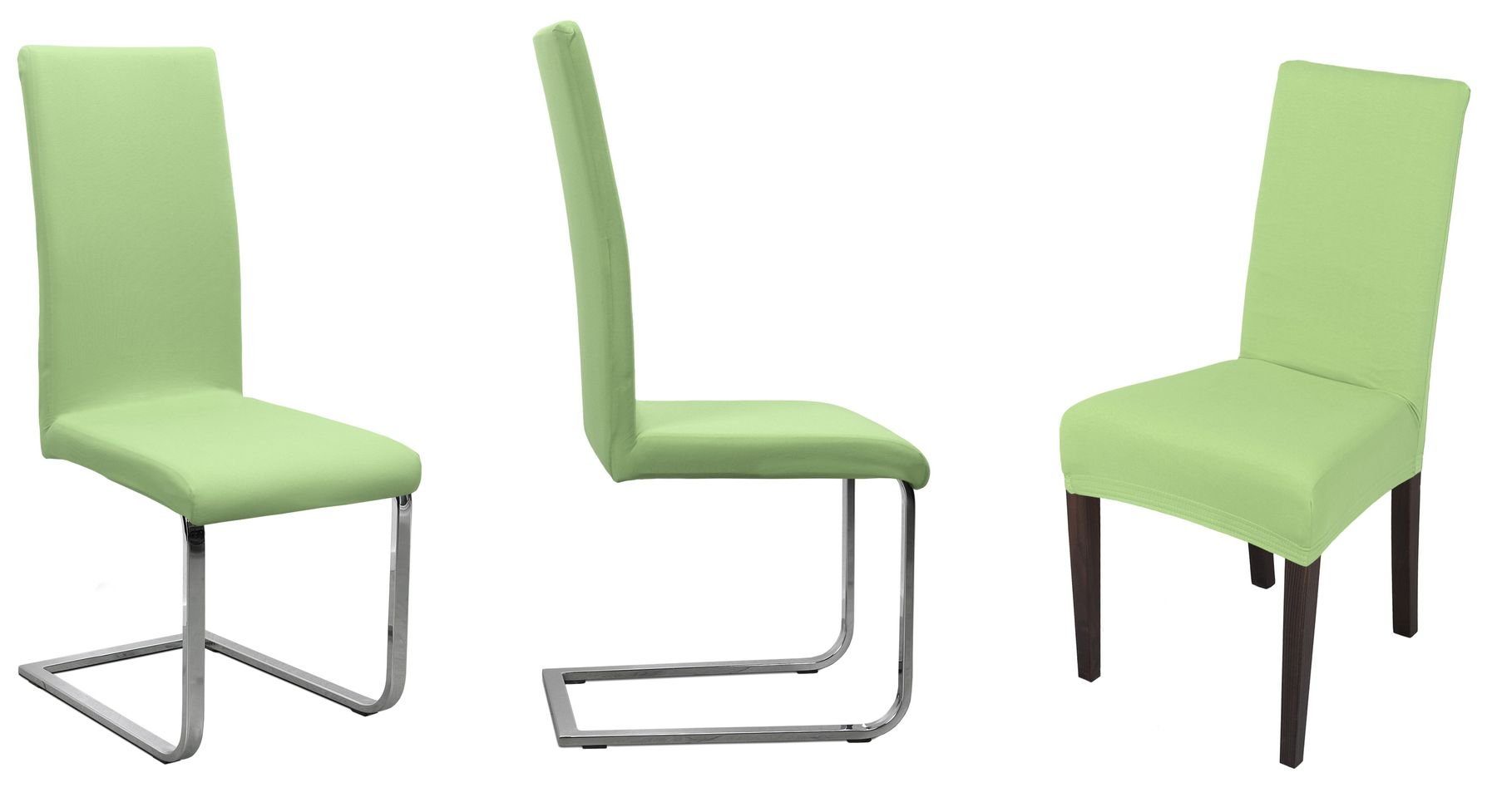 Beautex Stuhlhusse Stuhlhusse Jersey, 6er Set elastische Stretch Husse Baumwolle Elastic