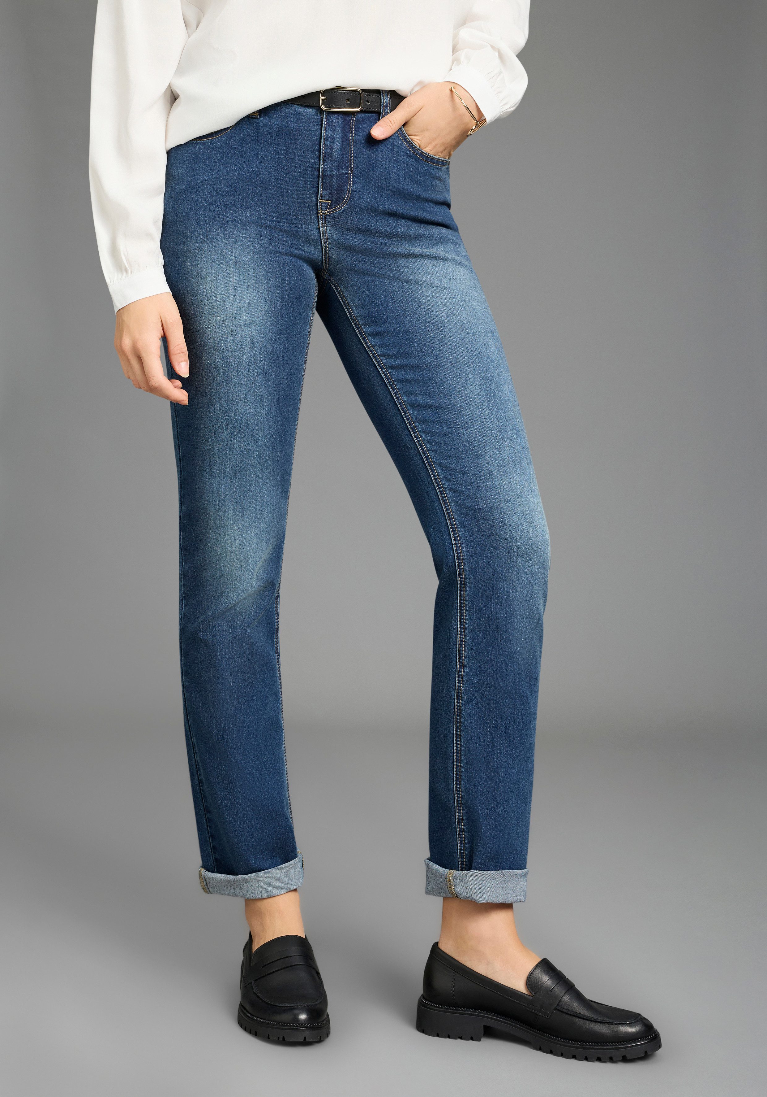 Arizona Gerade Jeans gerade geschnitten, normale Passform, hohe Leibhöhe günstig online kaufen