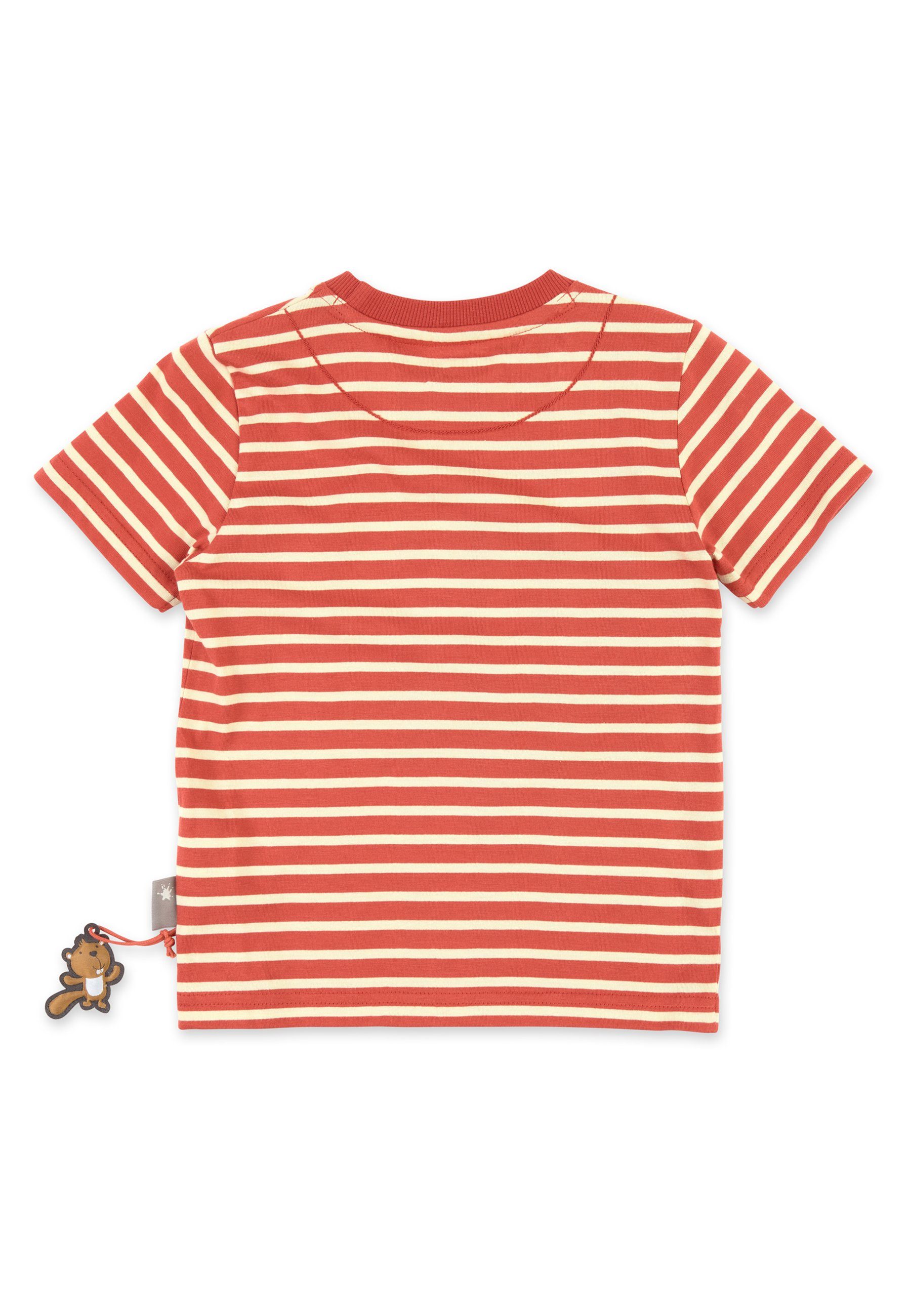 (1-tlg) rostrot Kindershirt Sigikid gestreift T-Shirt T-Shirt