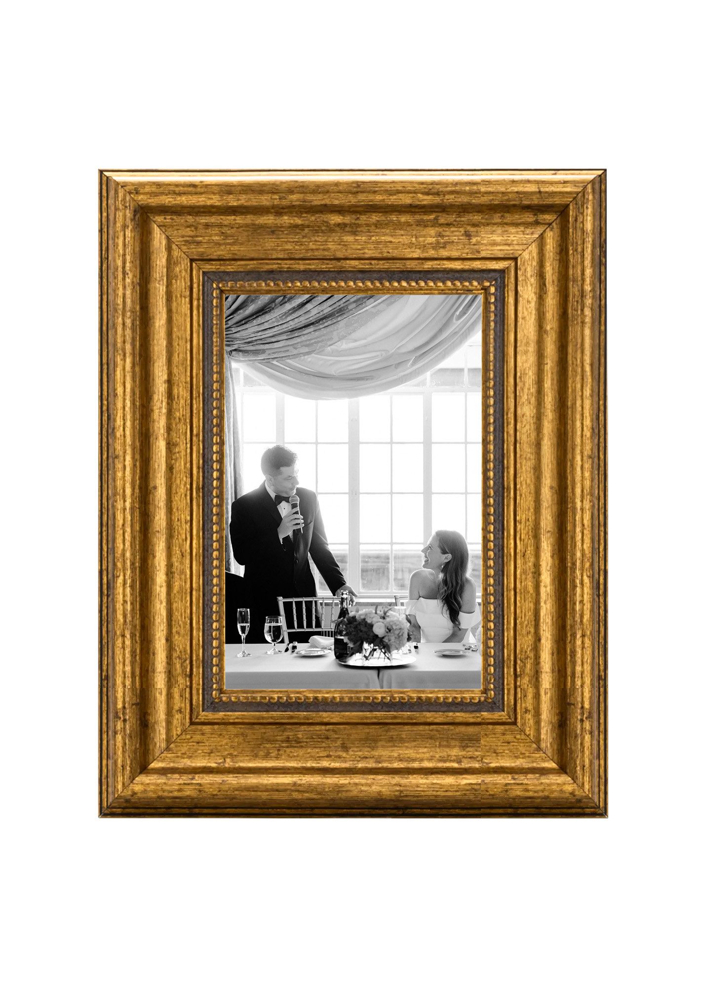 CABBEL Bilderrahmen Vintage Barock-Bilderrahmen Gold & Silber, Wohnzimmer, günstig online kaufen