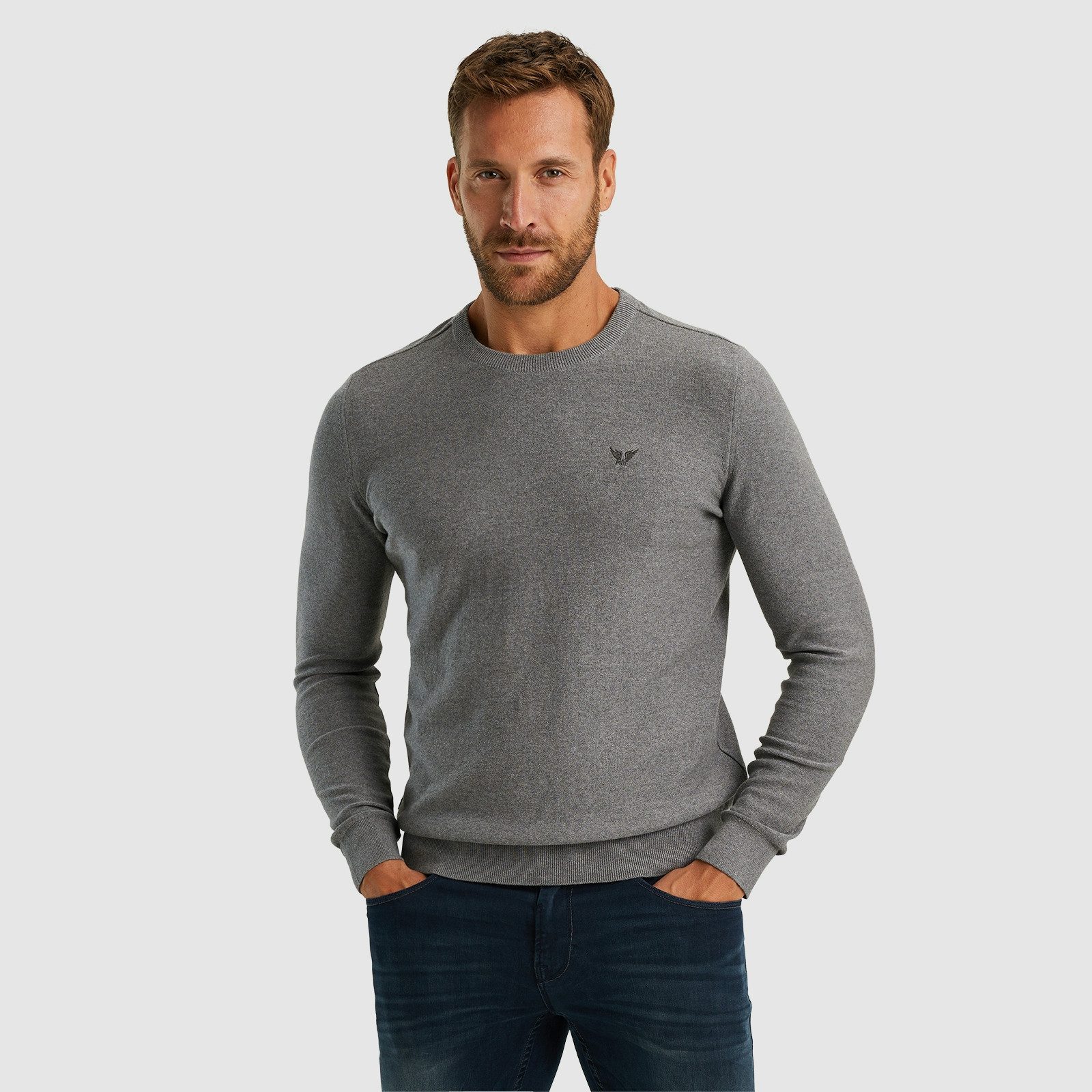 PME LEGEND Strickpullover R-NECK COTTON KNIT günstig online kaufen