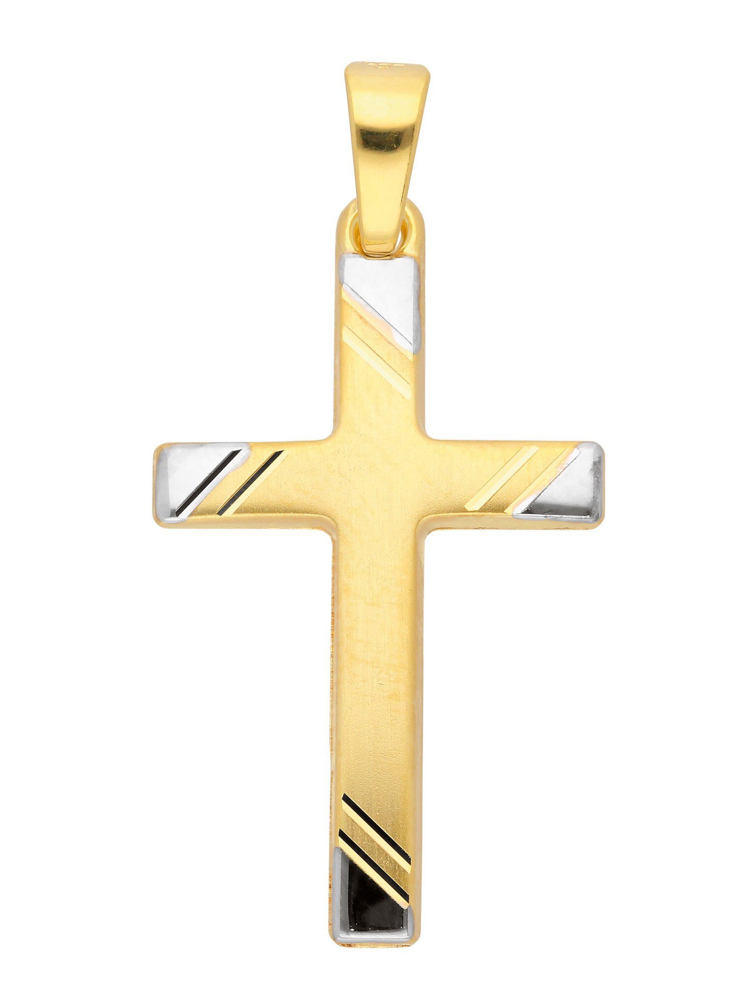 Damen für & Gold Kreuz Anhänger, Herren 585 Adelia´s Goldschmuck Kettenanhänger