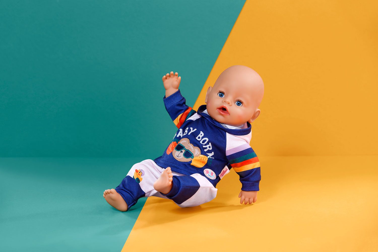 Baby Born Puppenkleidung Jogging Anzug Navy, 43 cm, mit Kleiderbügel