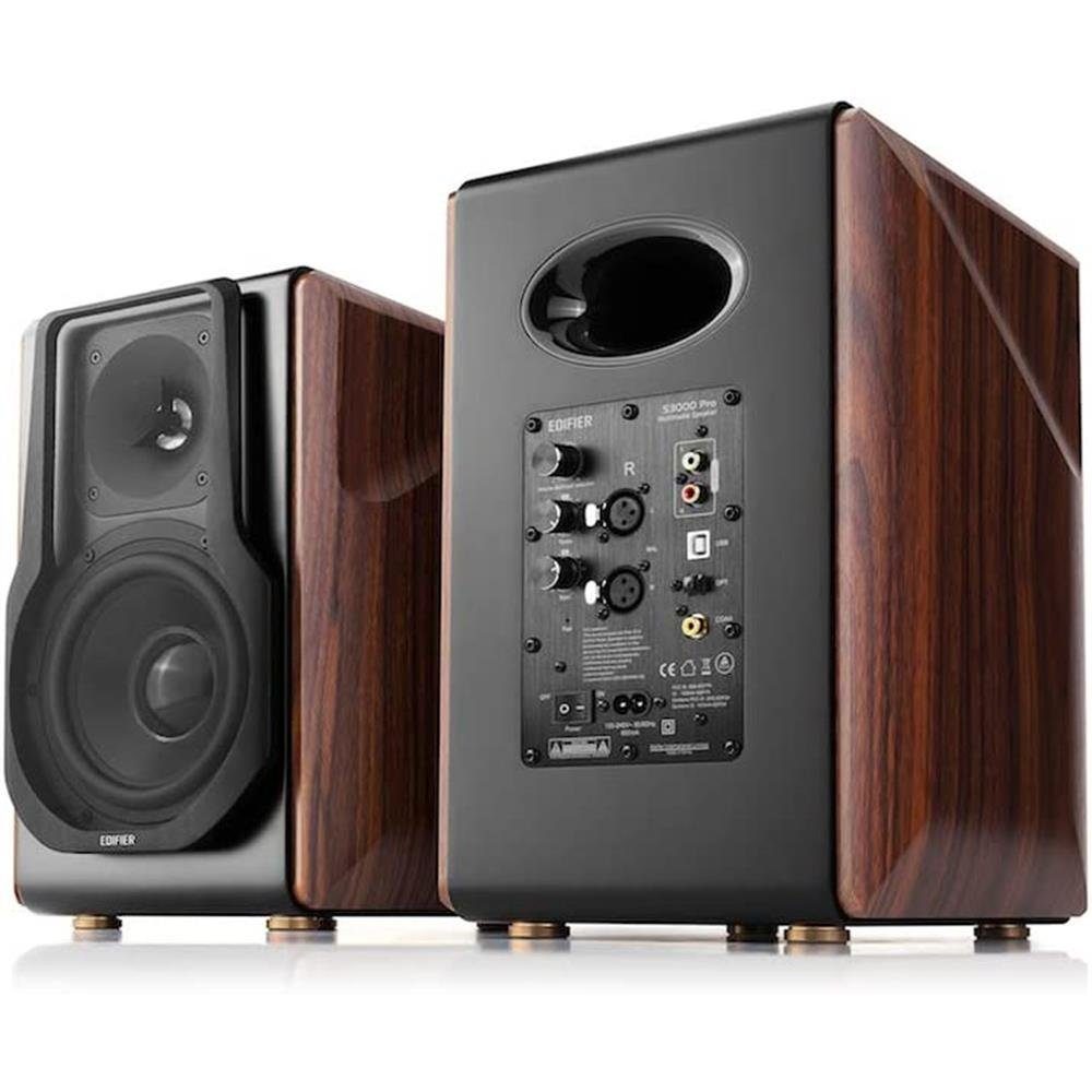 Edifier® S3000Pro Regal-Lautsprecher 2.0 (Bluetooth, 256 W, Audiophile Aktivlautsprecher, USB-Audio, Planarmembranhochtöner und 6,5-Zoll-Tieftöner)