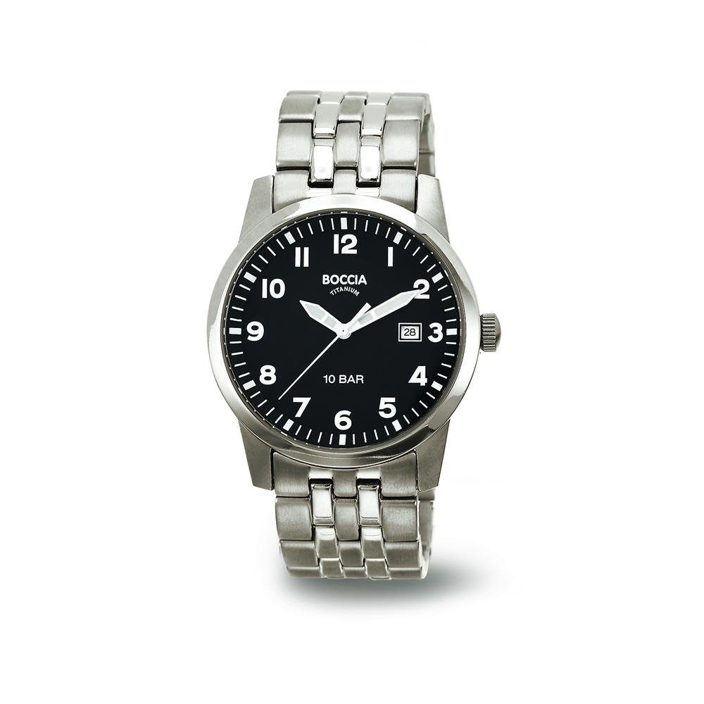 Quarzuhr Boccia Herren Uhr 3631-02 Titan mit Datumsanzeige