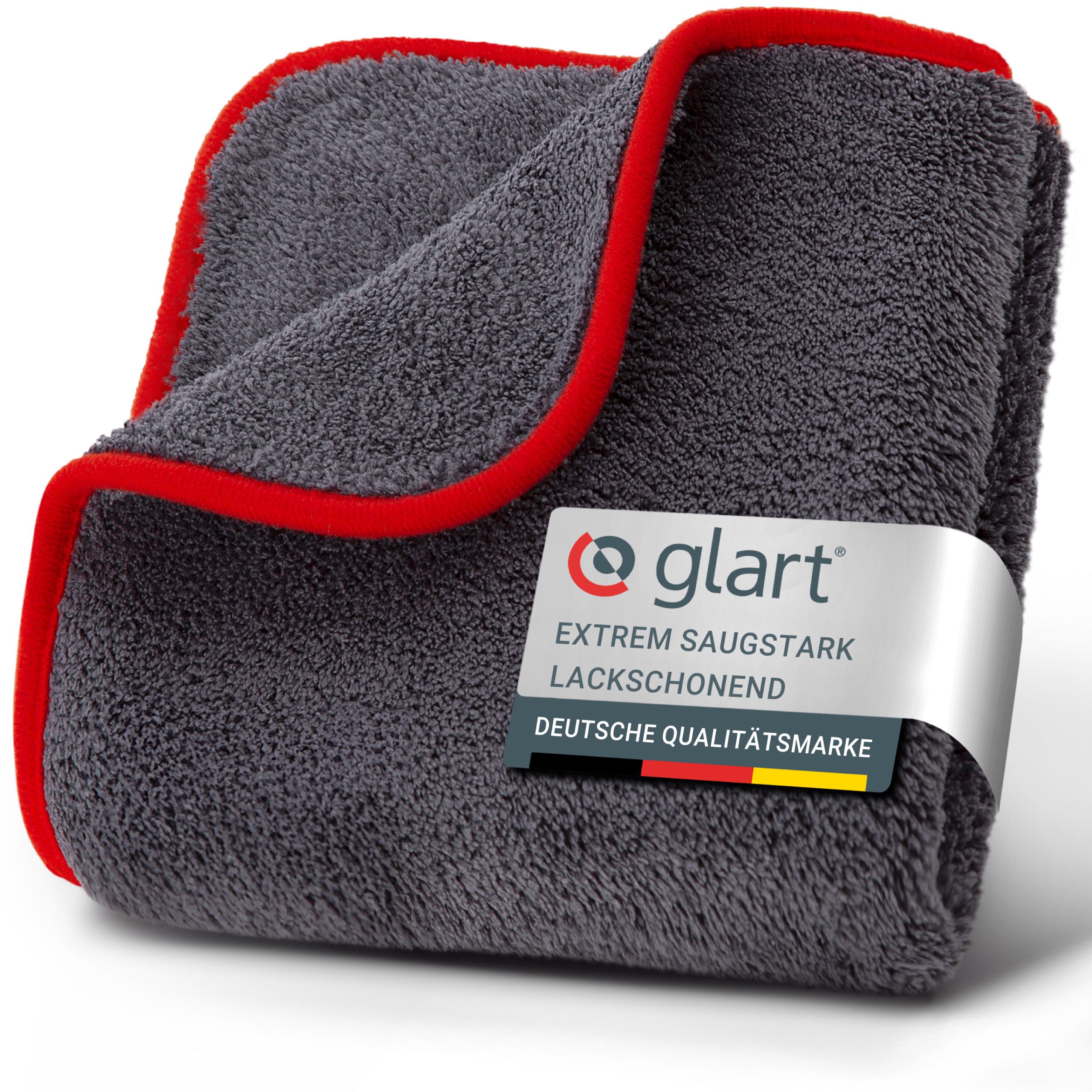 Glart 44TP Auto Trockentuch Microfasertuch Autopflege Poliertuch 40x40cm Mikrofasertuch (80% Polyester, 20% Nylon, 40x40 cm)