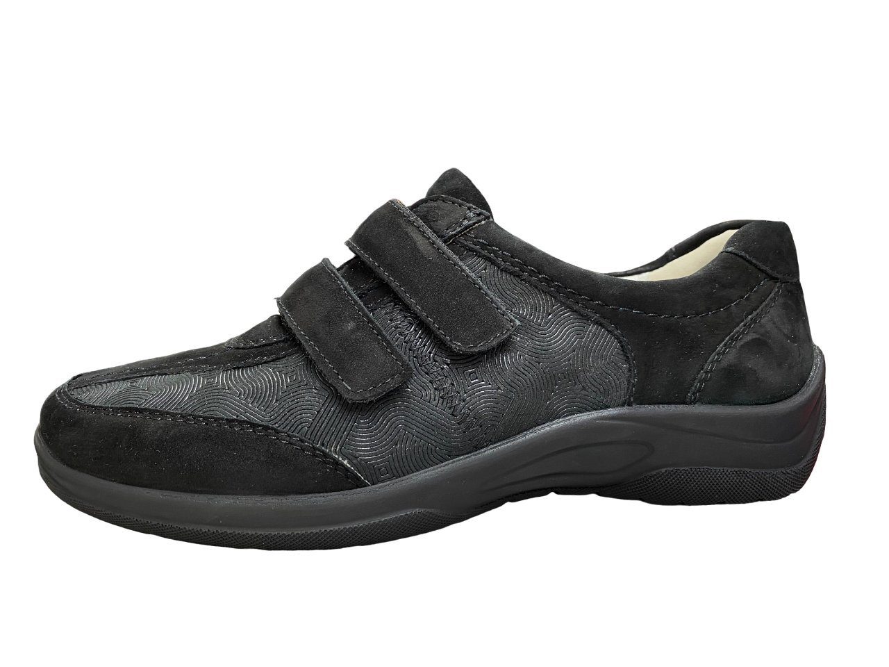 Waldläufer Damen Klettschuh HENSA 312302-204-001 schwarz Slipper