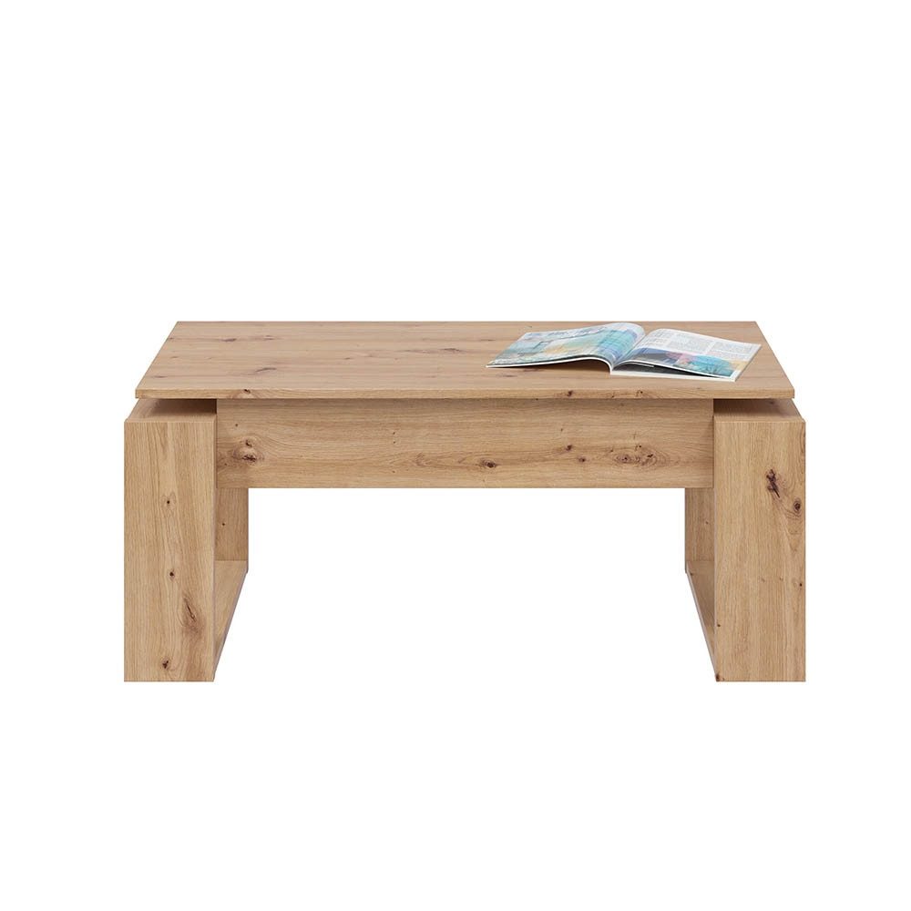 freiraum Couchtisch Nova, höhenverstellbar in Nodi-Eiche-Dekor - 105x45x55 (BxHxT)
