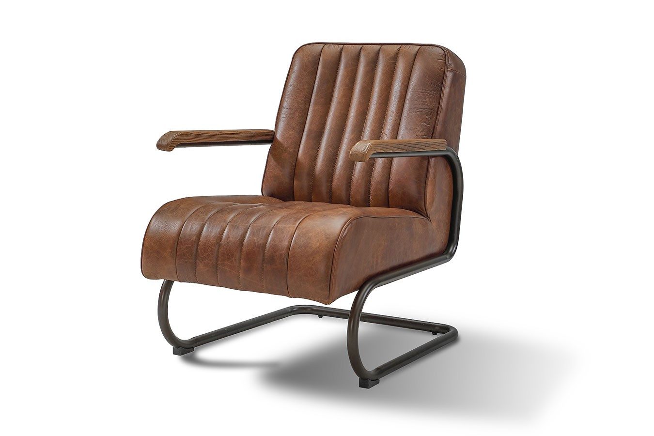 daslagerhaus living Ohrensessel Lounge Sessel Marco Car 1930 Leder braun