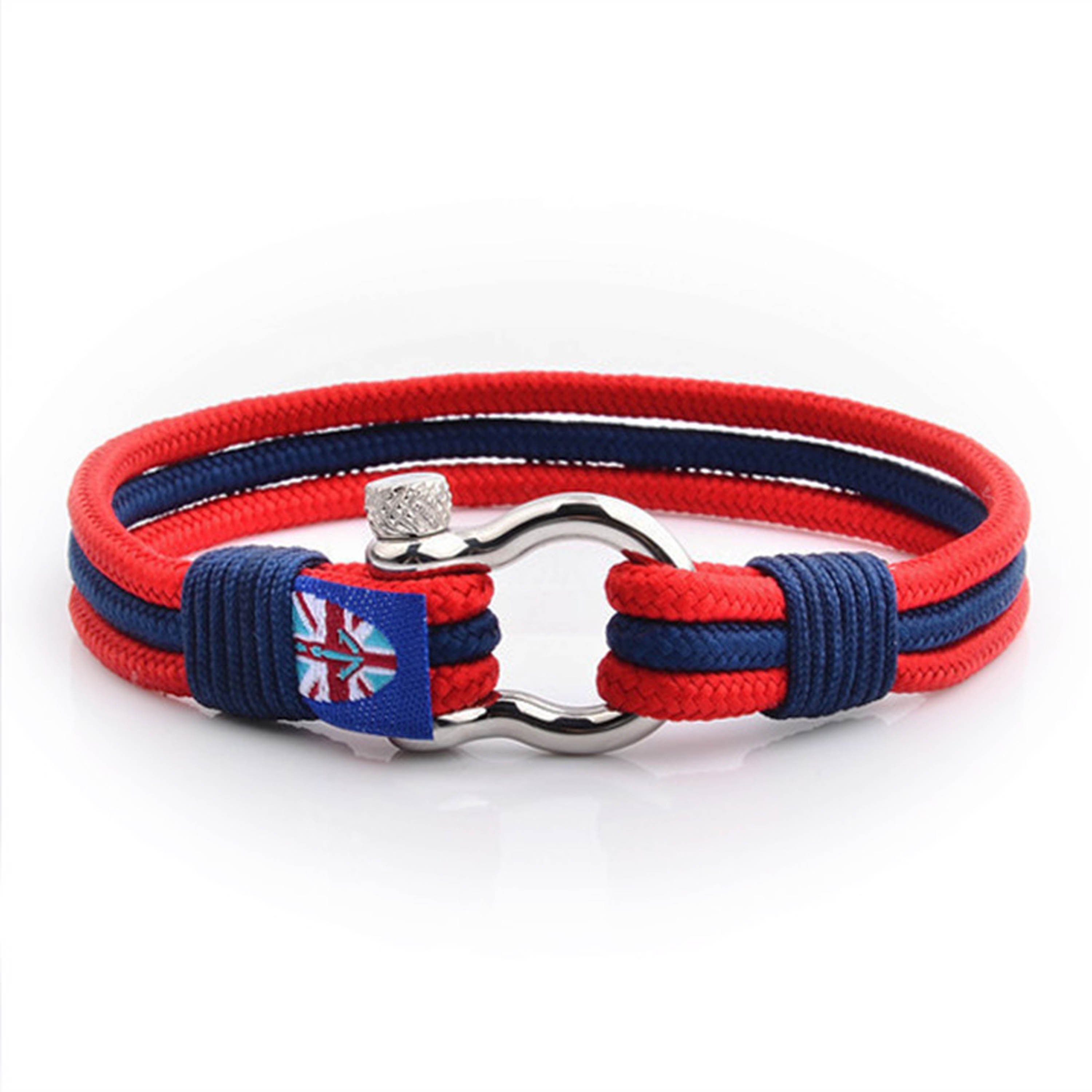 UNIQAL.de Armband Maritime Armband aus Segeltau "SUNSET" nautics, Schäckel verschluss (Edelstahl, Segeltau, Casual nautics style, handgefertigt) Moana