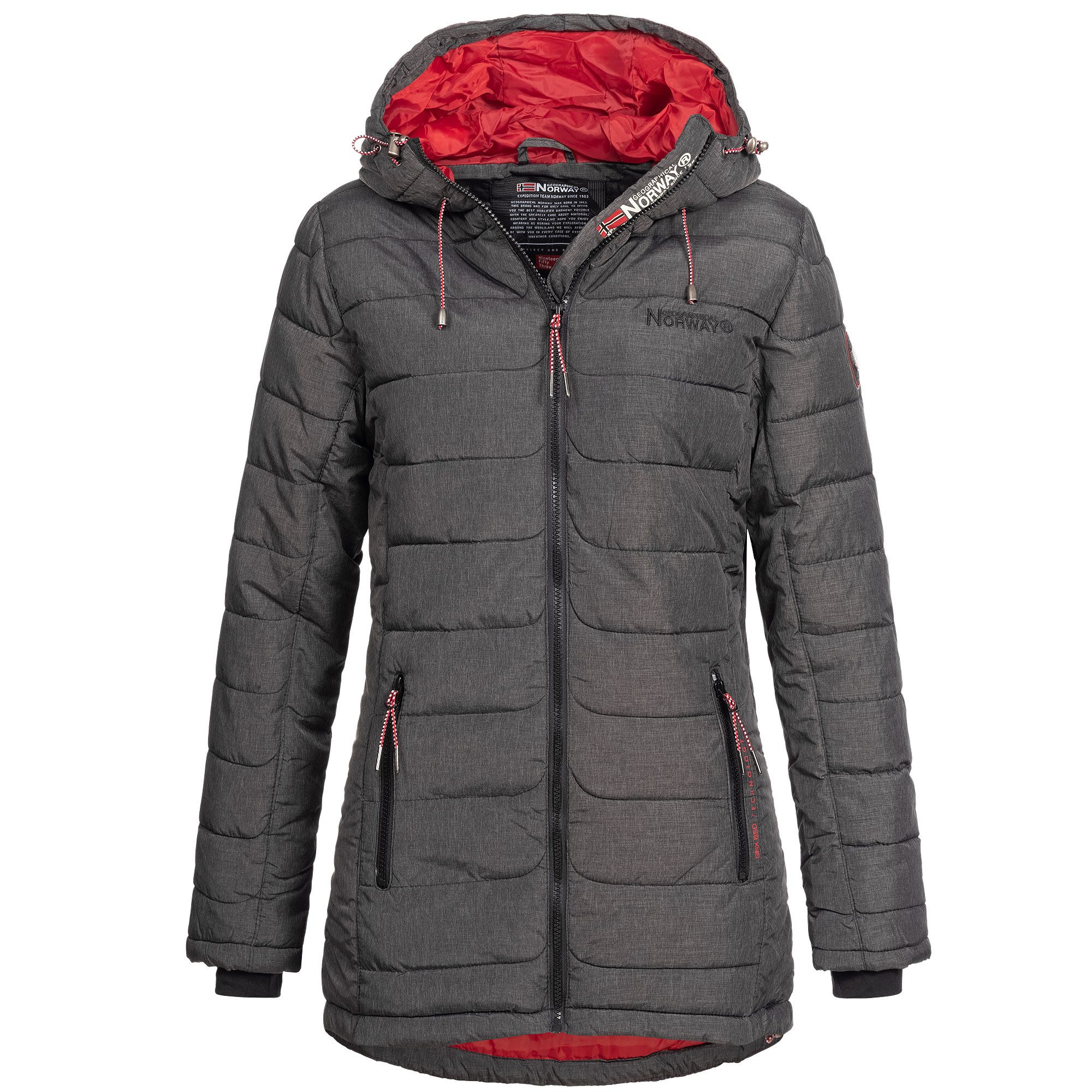 Geographical Norway Steppjacke Damen Outdoor Winter Jacke Mantel Parka Trenchcoat AST