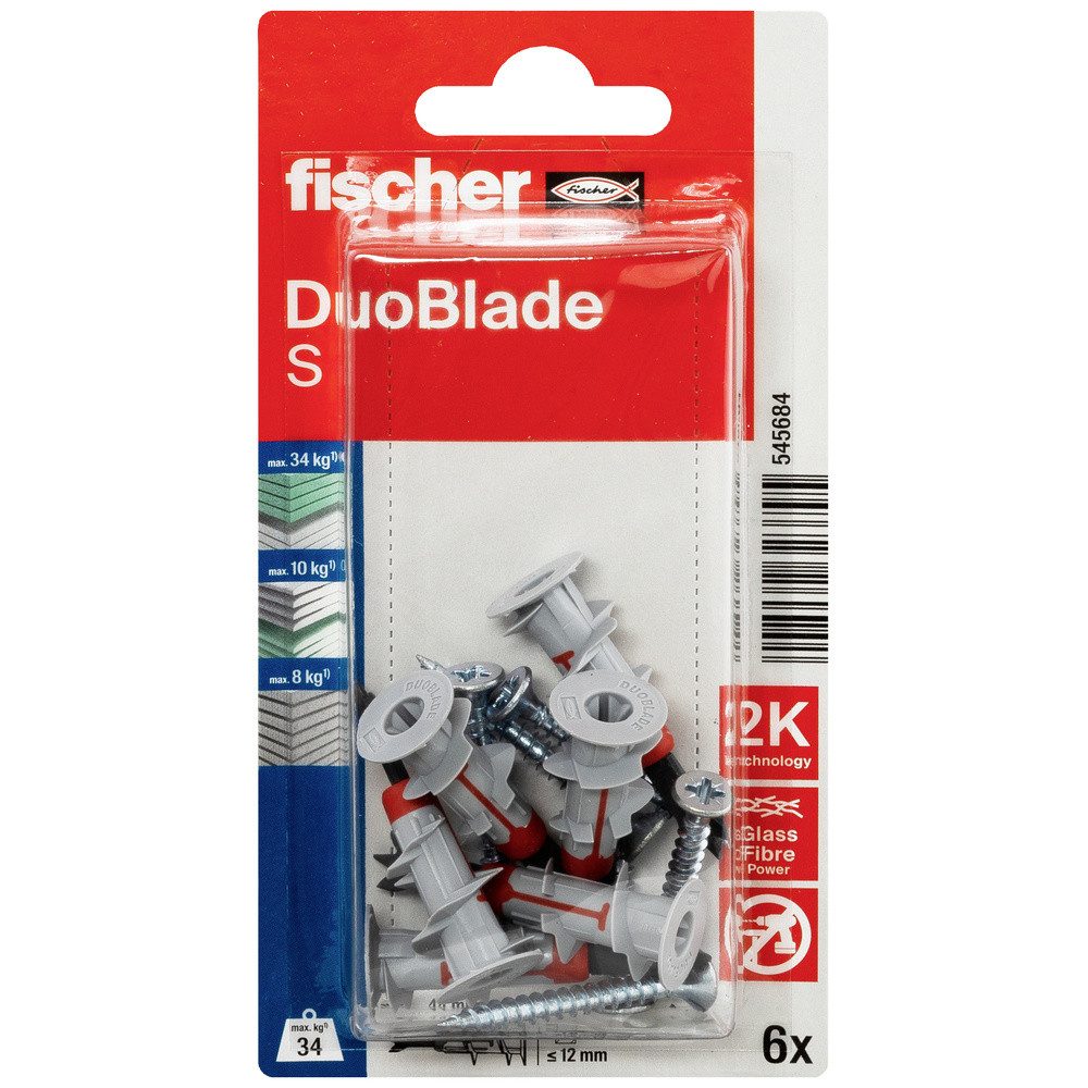 Fischer Dübel-Set Fischer 545684 DuoBlade S K NV Gipskartondübel 1 Set