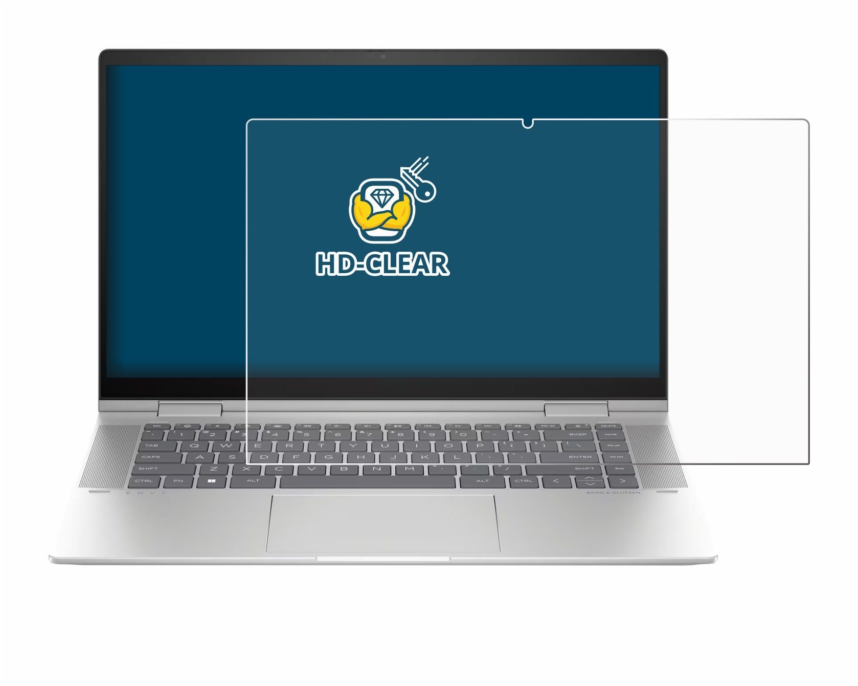 BROTECT Displayschutzfolie Schutzfolie für HP Envy x360 2-in-1 15-fx, Displayschutz Schutz Folie Klar Transparent