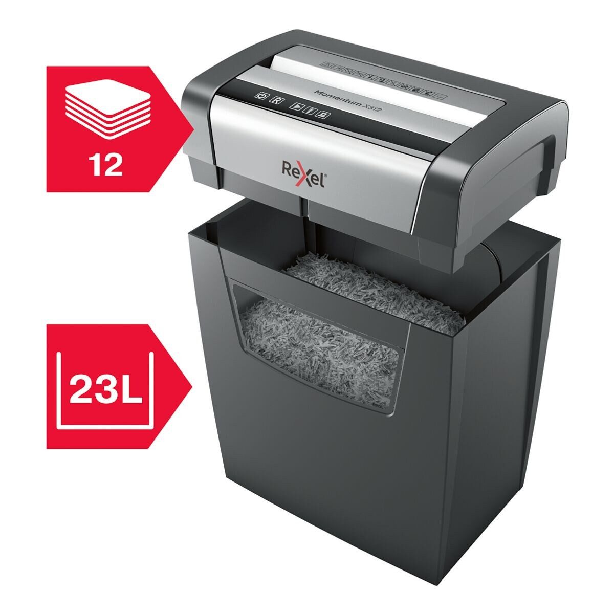 REXEL Aktenvernichter Momentum X312, Shredder