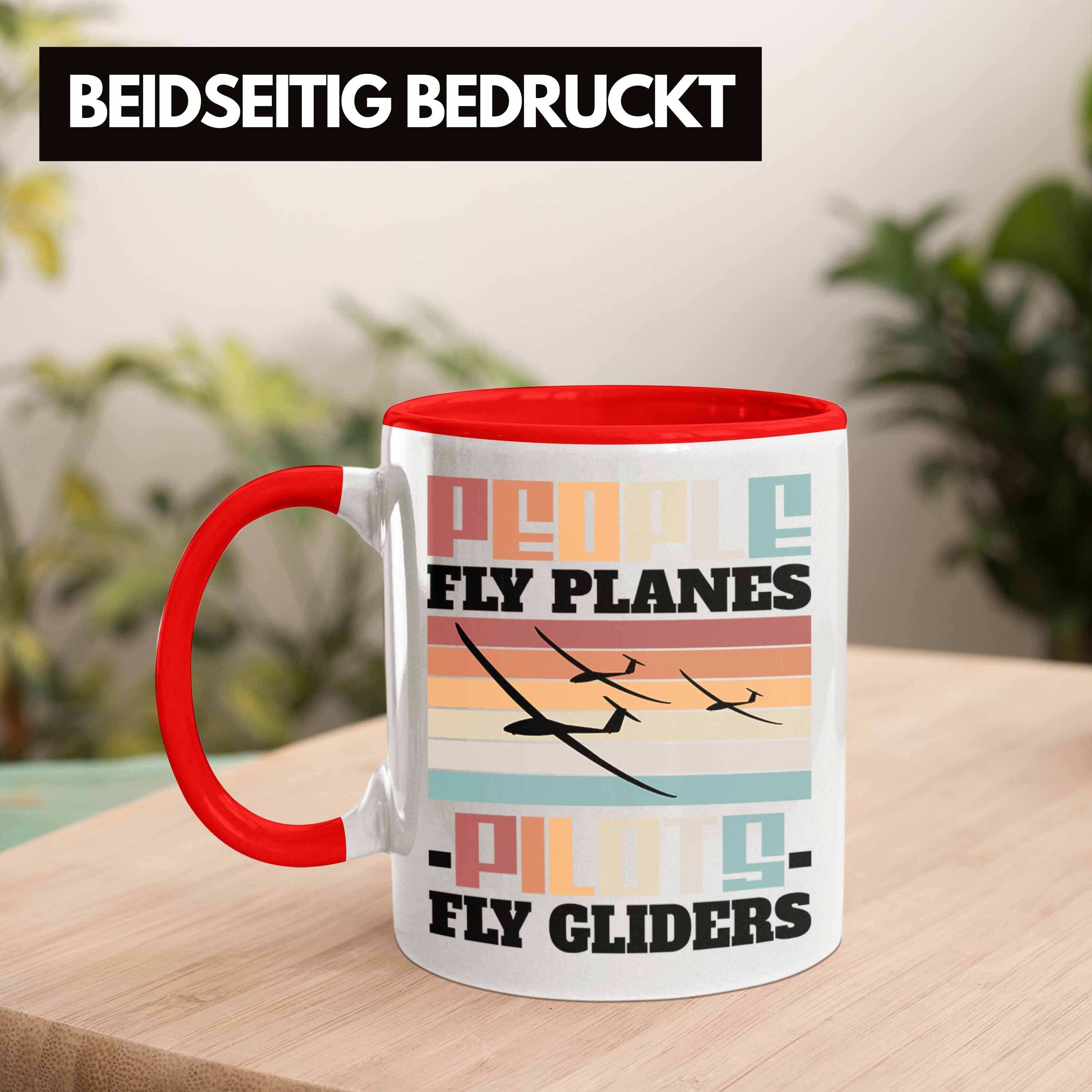 Trendation Tasse Pilots Segelflugzeug Gliders Geschenkidee Rot Seg Segelflieger Play Spruch