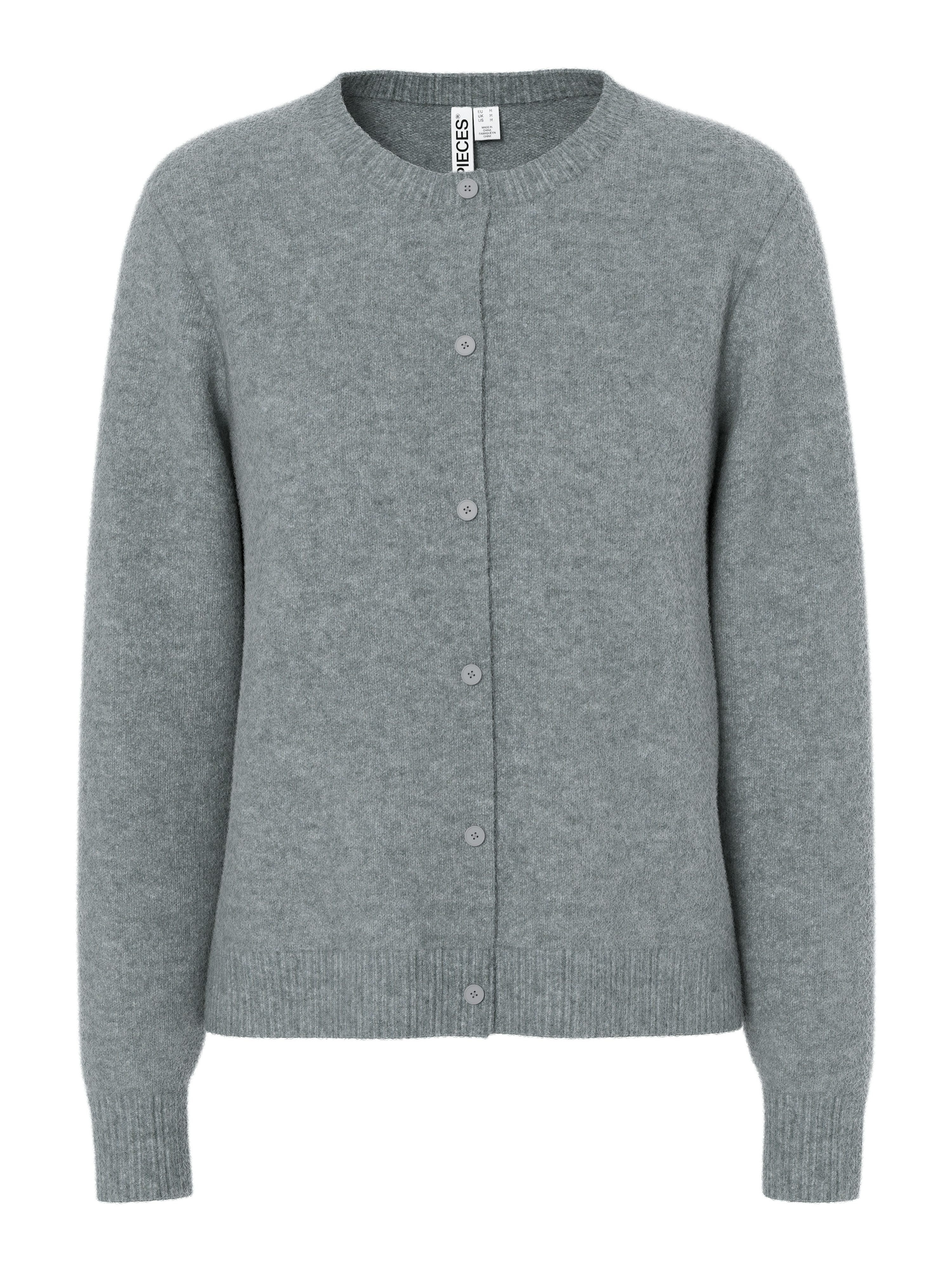 pieces Strickjacke PCMALOU LS KNIT CARDIGAN NOOS BC Materialmix, slim fit