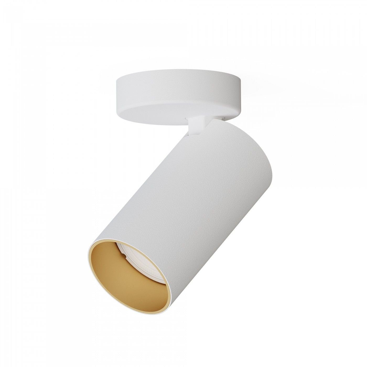 Aufputz Weiß GU10 cm Leuchtmittel, Licht-Erlebnisse Gold 13 H: COLENE, ohne verstellbar Deckenstrahler