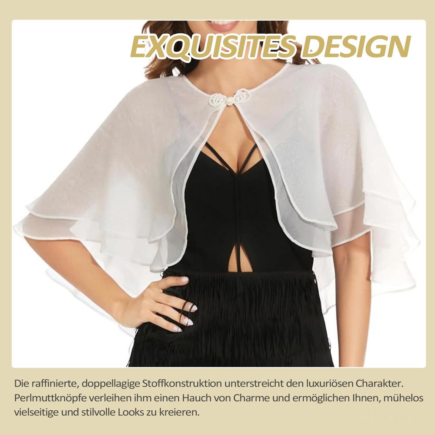 nsihing Bolero Damen Strickjacke Casual Bolerojacke für Hochzeit