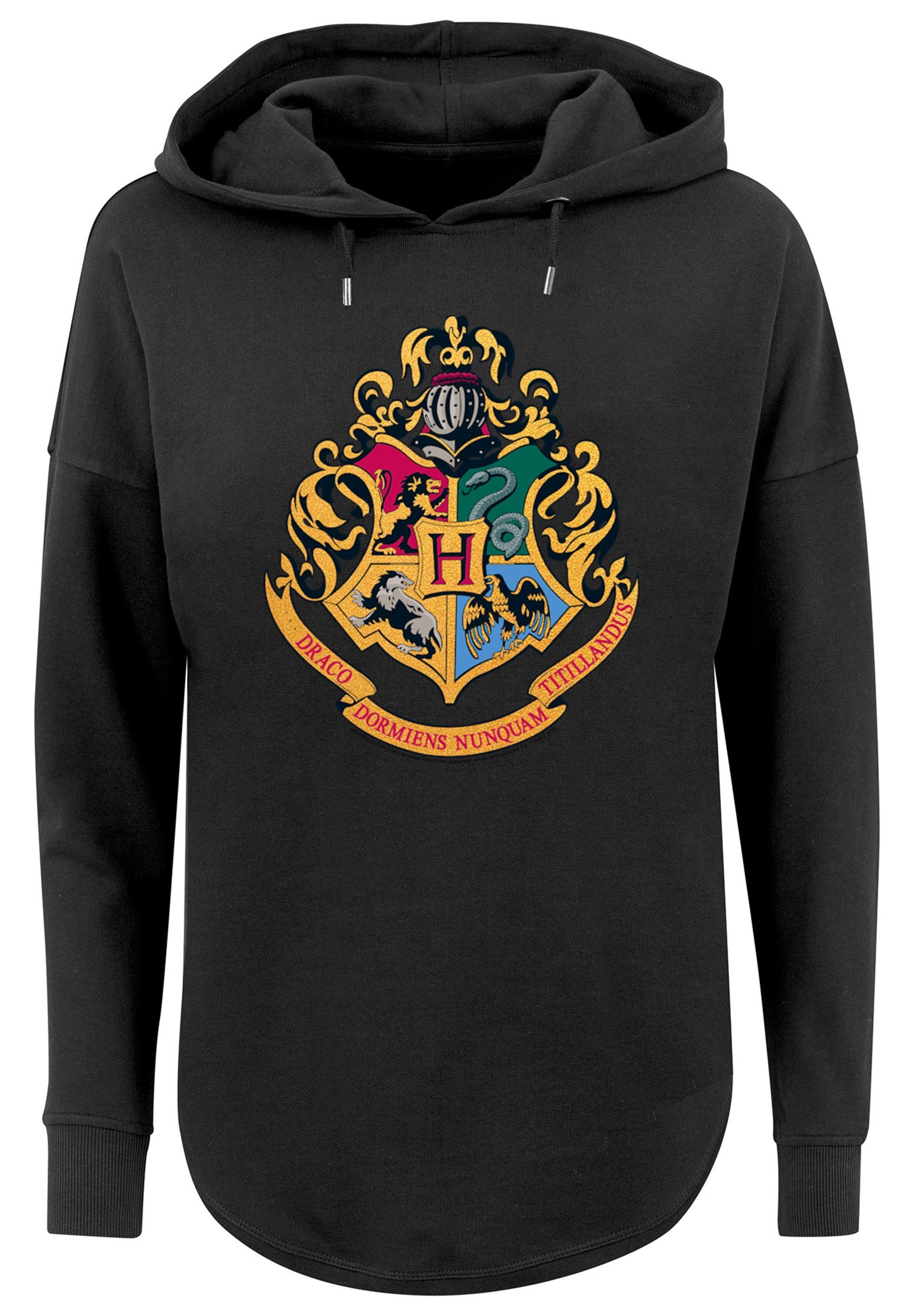 Kapuzenpullover Print Harry F4NT4STIC Gold Hogwarts Crest Potter schwarz