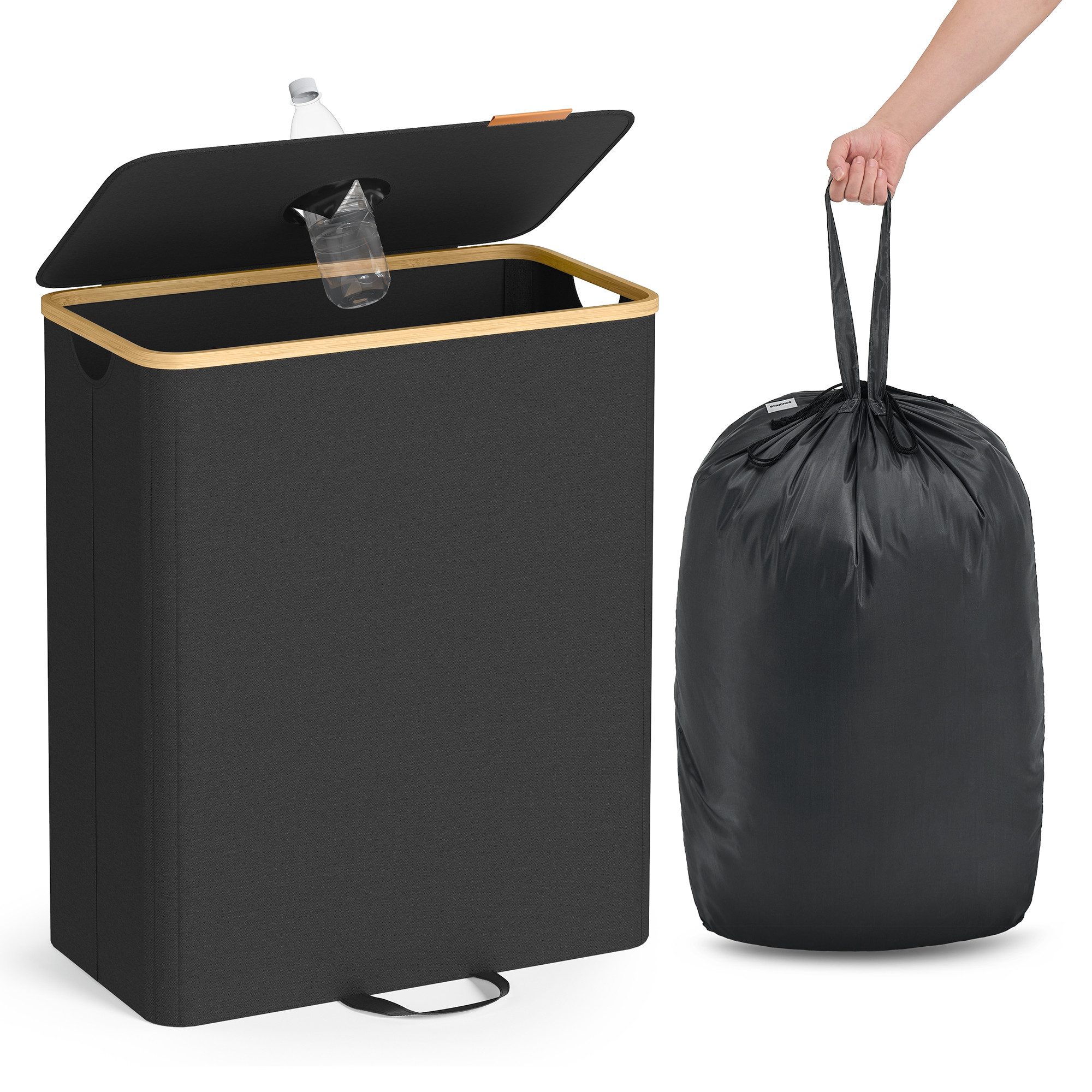 SONGMICS Flaschenkorb, Flaschensammler, Pfandflaschen, 95 / günstig online kaufen