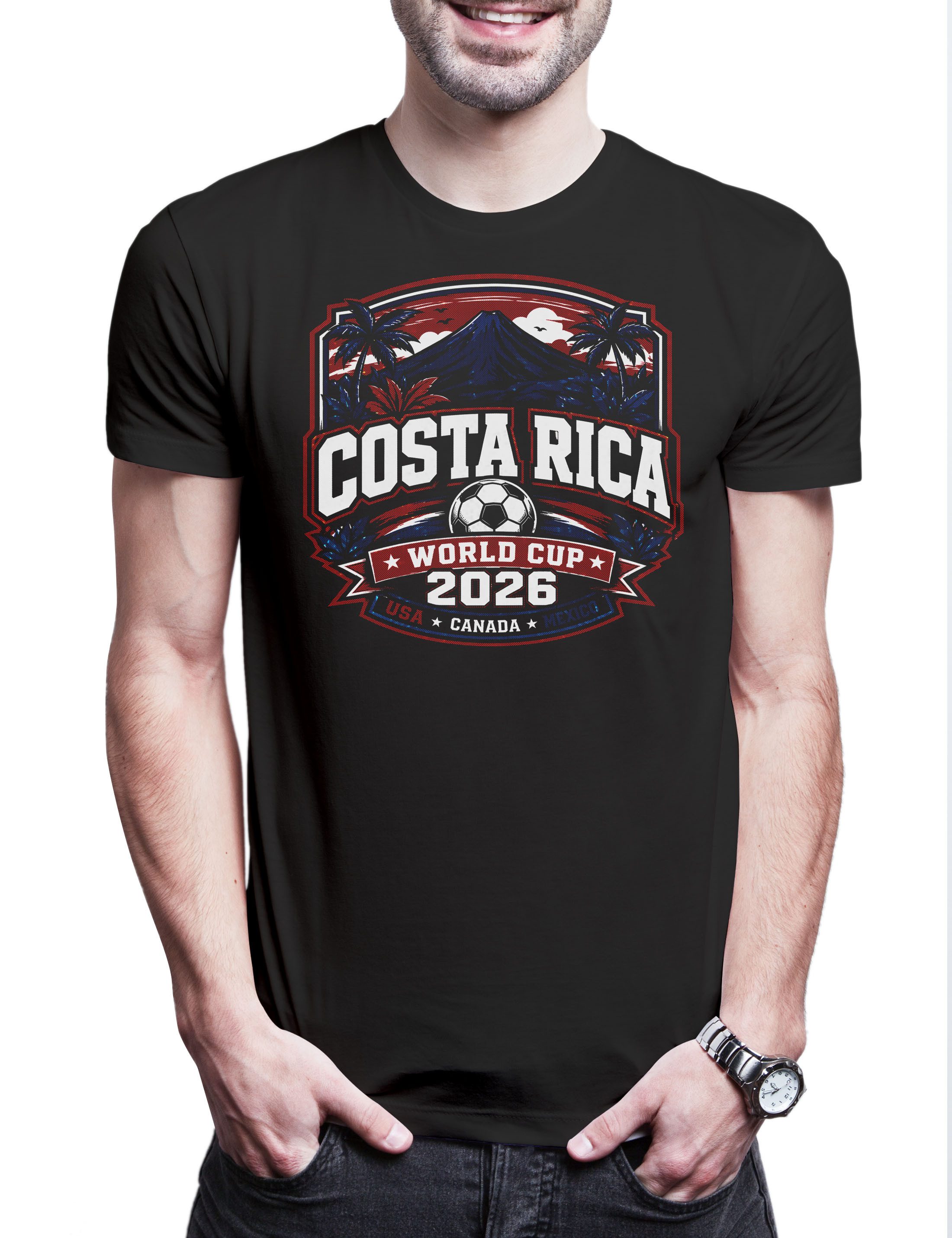 Urban Backwoods Print-Shirt Team Costa Rica 1 Herren T-Shirt Ticos Sele Tica Fußball WM Soccer (1-tlg) Football Turnier 2026 Weltmeisterschaft