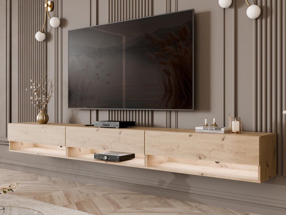 ALLHOUSE24 TV-Schrank ALISSE LOFT hängender Unterschrank Farbe Artisan Eich günstig online kaufen