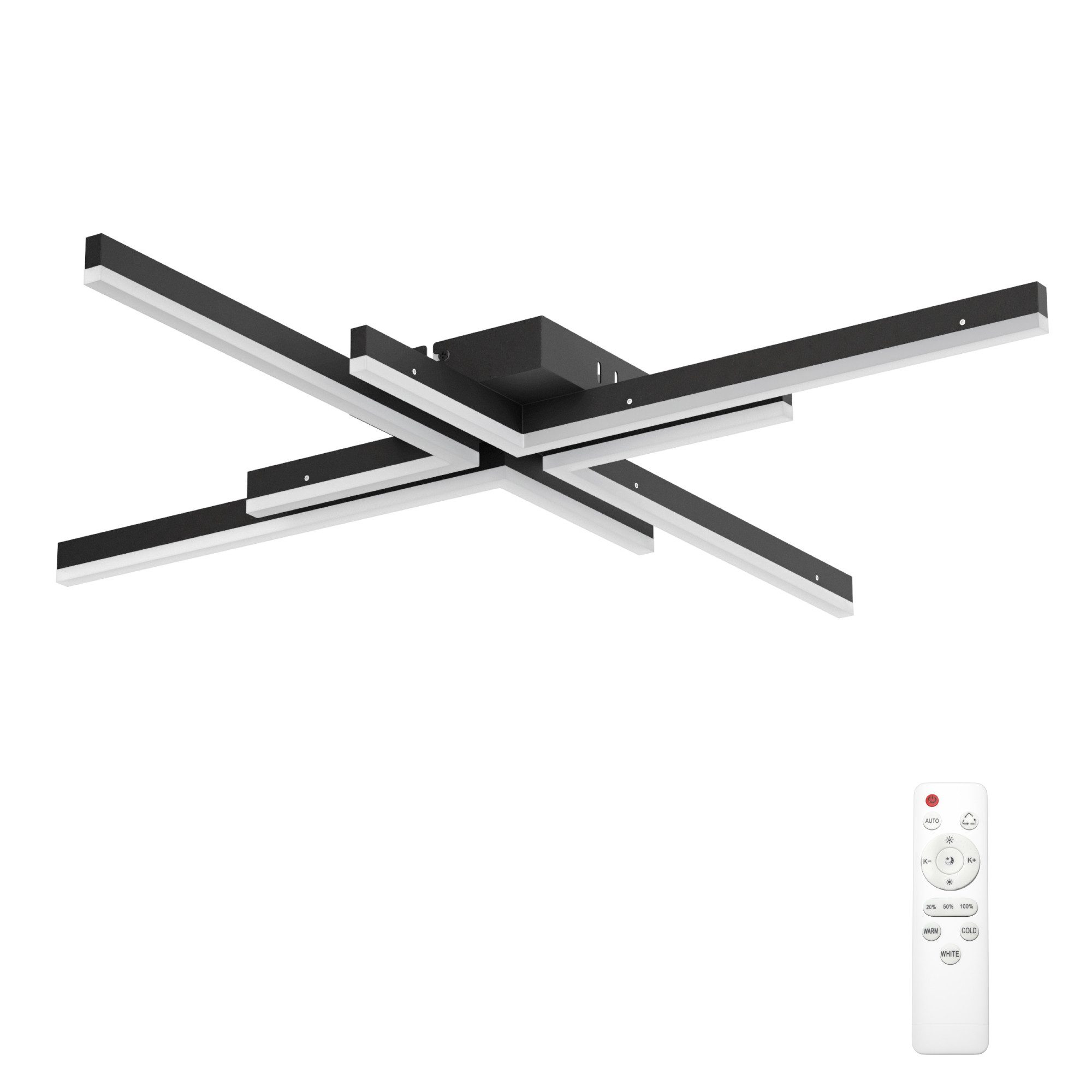 doporro Deckenleuchte Deckenlampe Wohnzimmerlampe LED 48W Alivetta25039, Dual-Control LED-Deckenlampe
