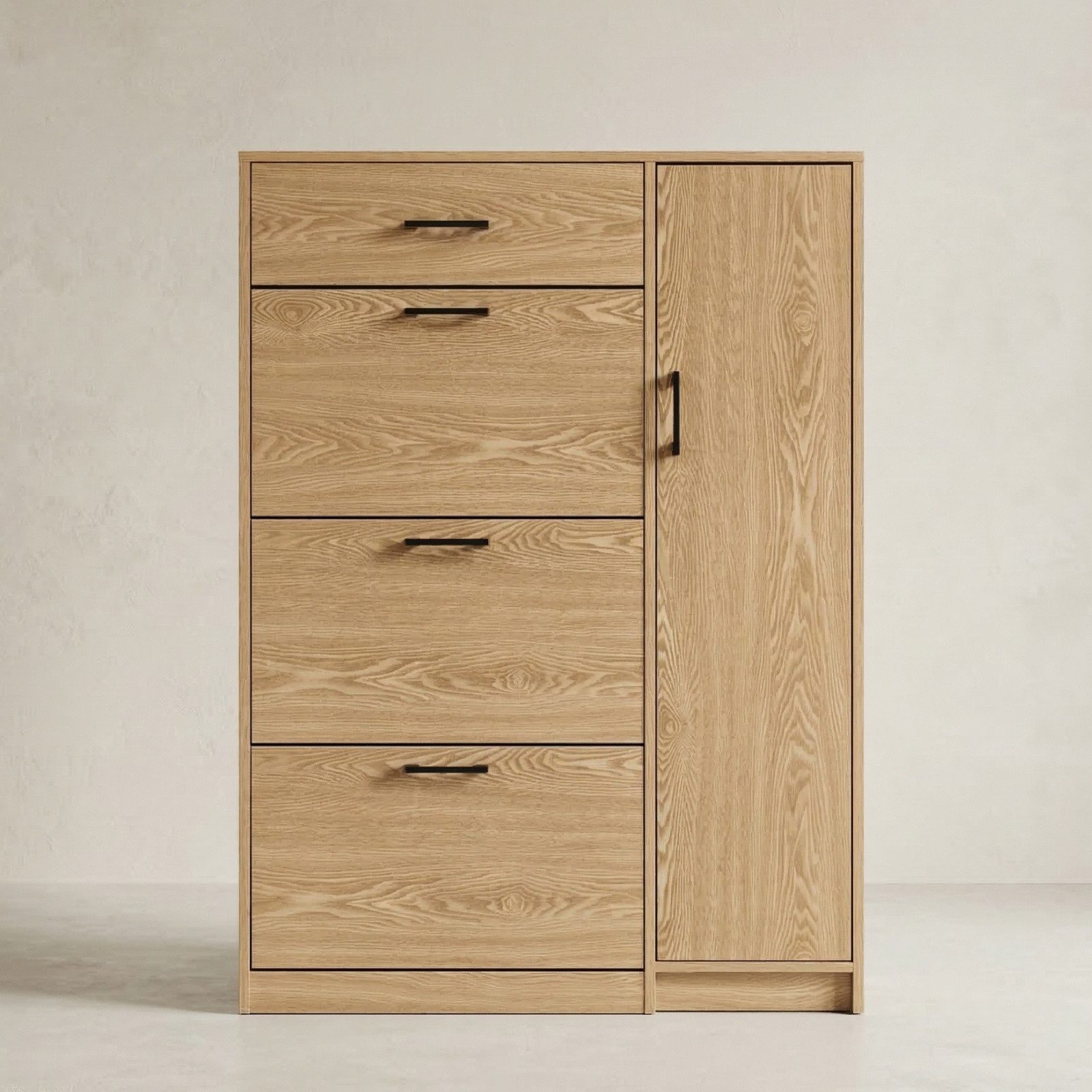 BOXIMO Schuhschrank Schuhschrank TAMI, 90 x 125 x 28 cm (Schuhschrank GRADIA mit Sitzbank)
