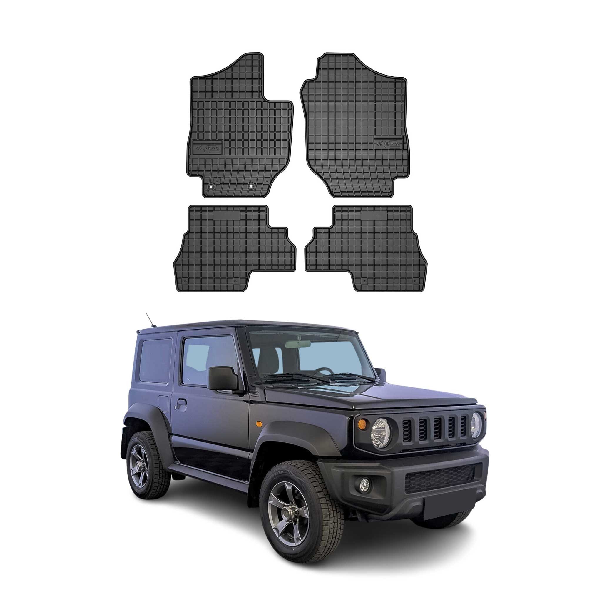 OMAC Auto-Fußmatten für Suzuki Jimny 2018-2025 Gummimatten Schwarz 4 tlg (4 St), für Suzuki Jimny 2018-2025 Suzuki Jimny 2018-2025, Antirutsch,Wasserfest,Einfache Installation