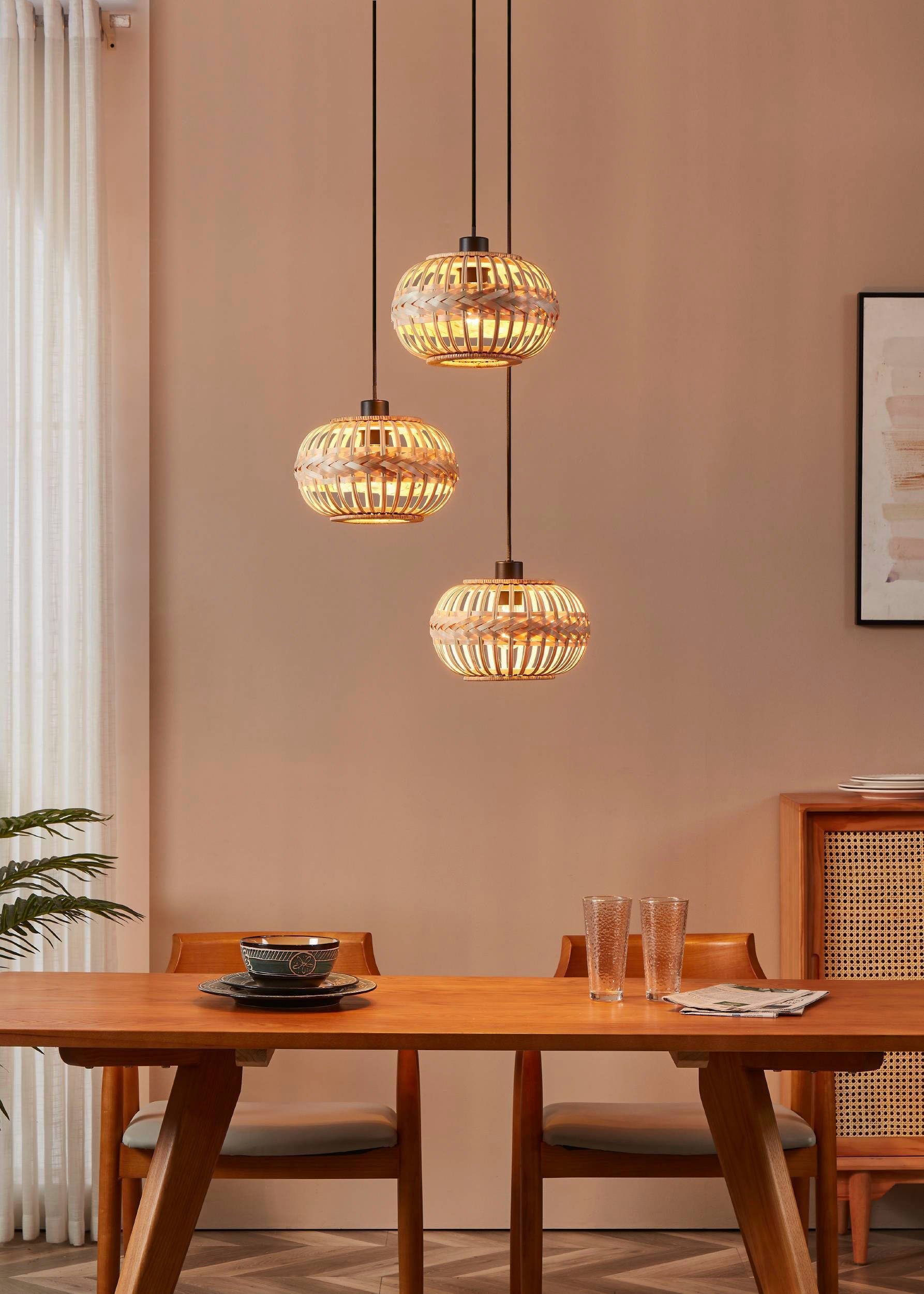 EGLO Hängeleuchte AMSFIELD 1, Leuchtmittel wechselbar, ohne Leuchtmittel, Hängeleuchte in schwarz aus Stahl - exkl. E27 - 40W