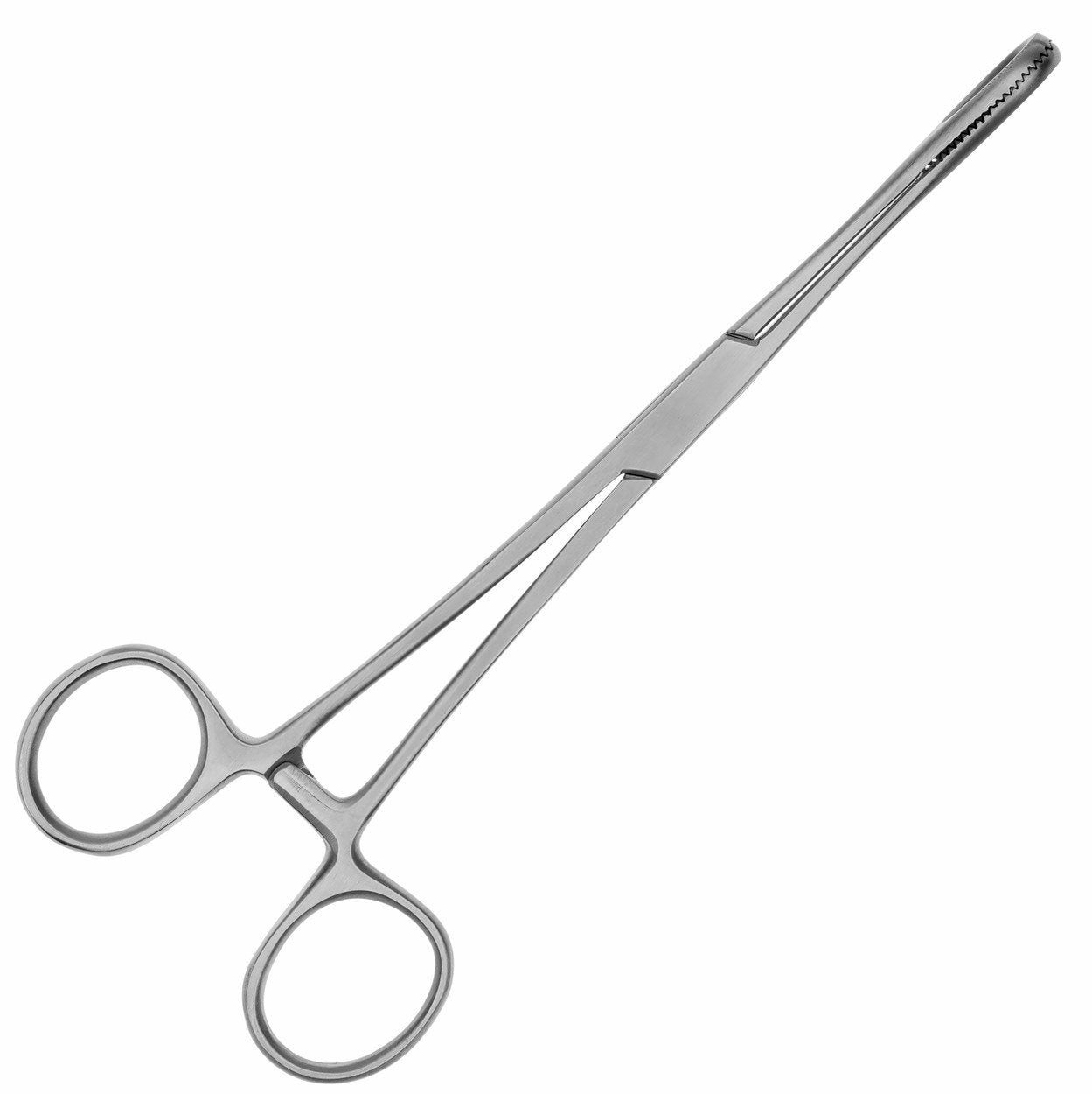 May Augenbrauenpiercing Zange - ovaler Kopf - gerieft - Edelstahl