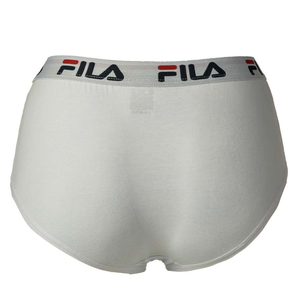Fila Slip Damen Hipster Slip Cotton Weiß - Pants, Logo-Bund