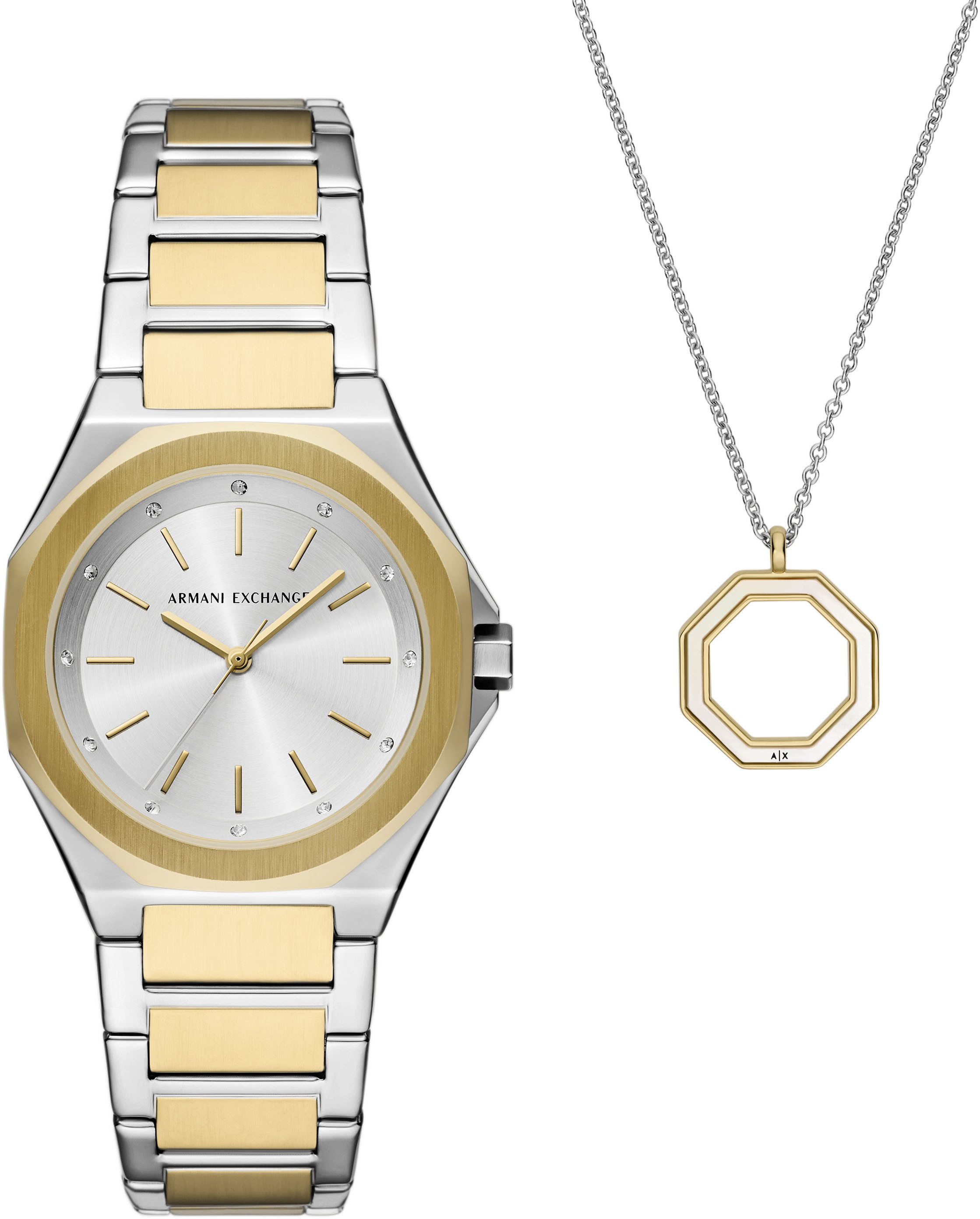 ARMANI EXCHANGE Quarzuhr AX7161SET, (Set, 2-tlg., günstig online kaufen